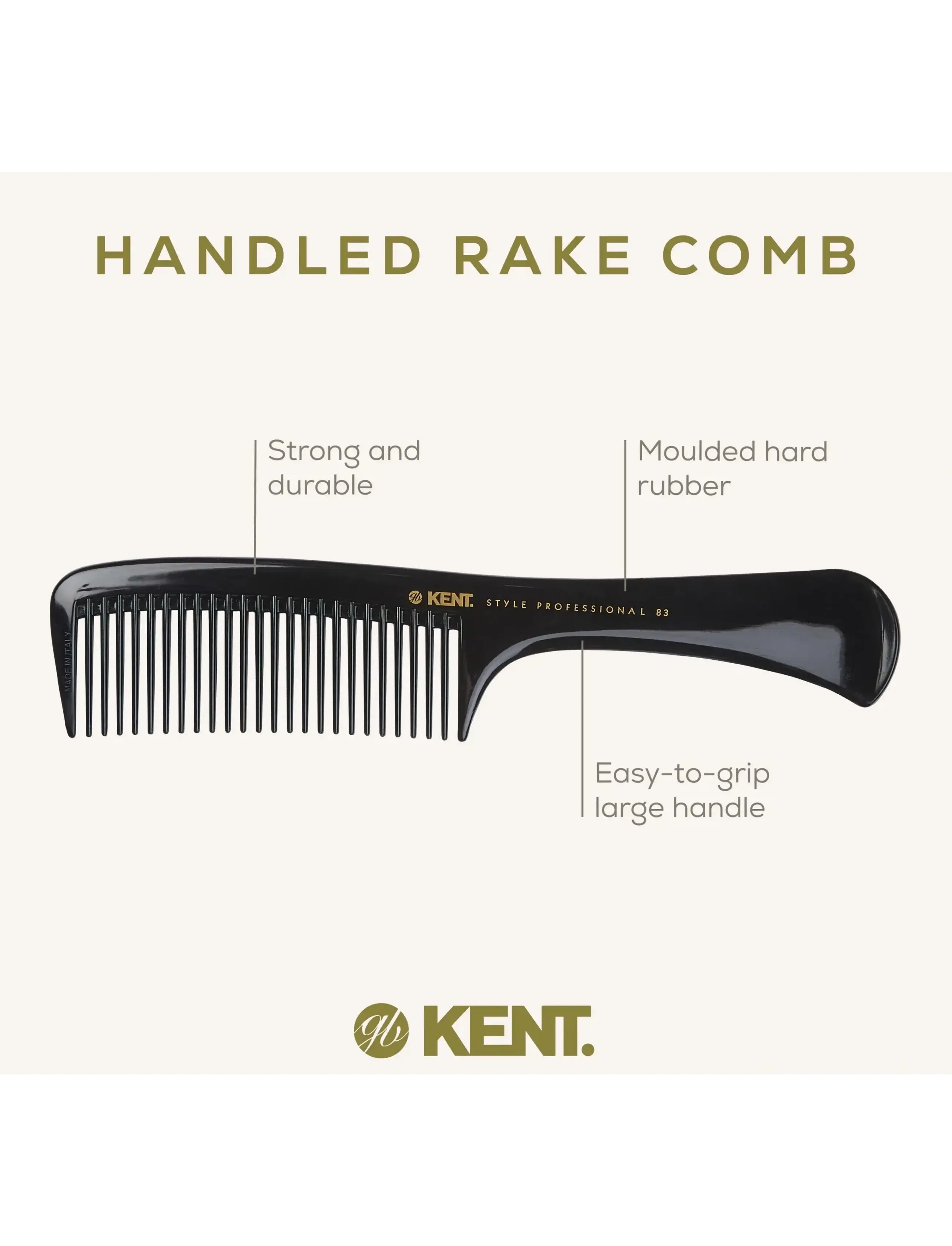 Kent Brushes - Style Professional Rake Comb - kamme - black - 3