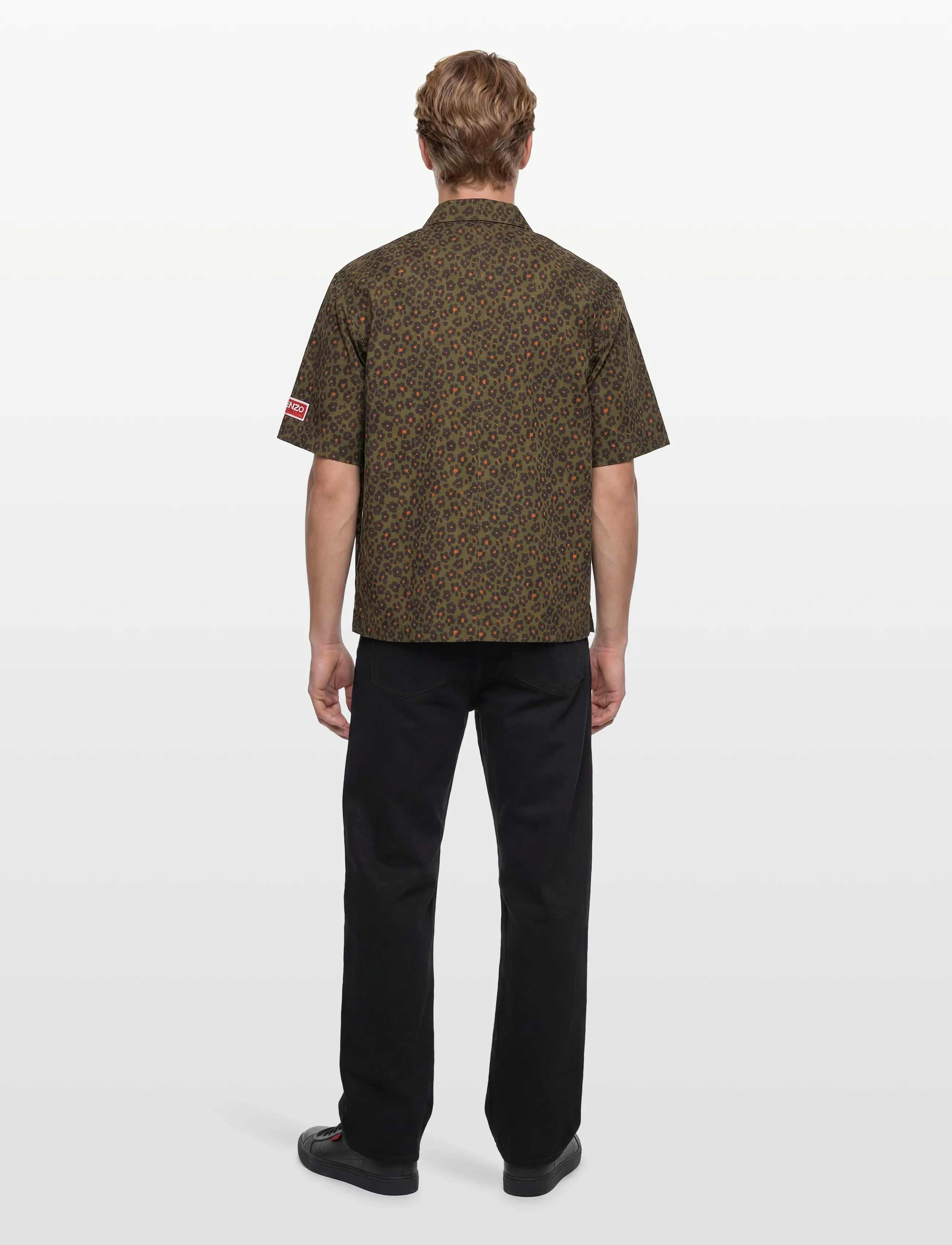 KENZO - Chemise MC HANA LEO SHORT SLEEVE SHIRT - tavalised t-särgid - khaki/ - 5