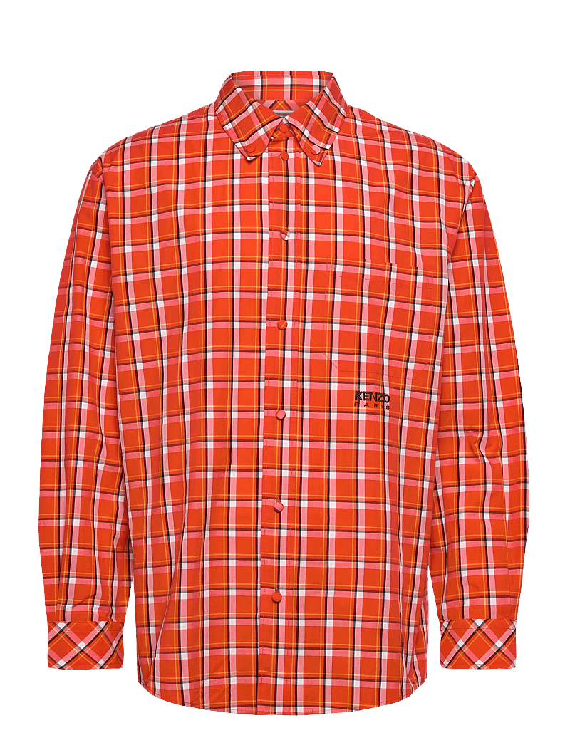 KENZO - Chemise ML CHECK CASUAL SHIRT - rutiga skjortor - medium red/ - 0