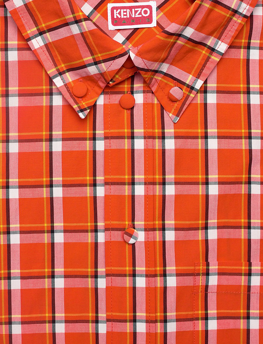 KENZO - Chemise ML CHECK CASUAL SHIRT - peruskauluspaidat - medium red/ - 5