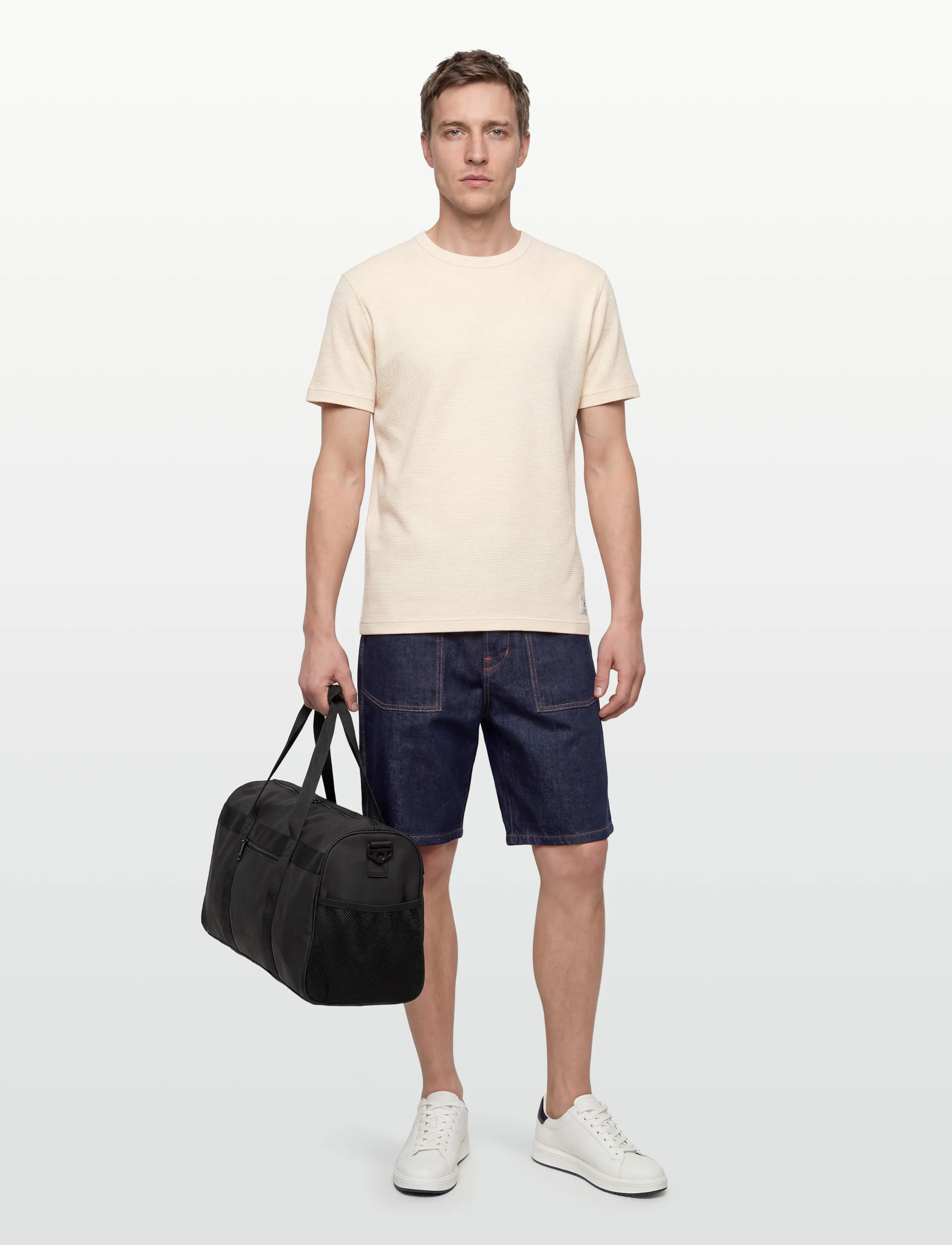 KENZO Bermuda/Short Rinse Sailor Loose Fit Denim S, Mænd, Matros Løstsiddende Denim Shorts, Navy, Str: 32