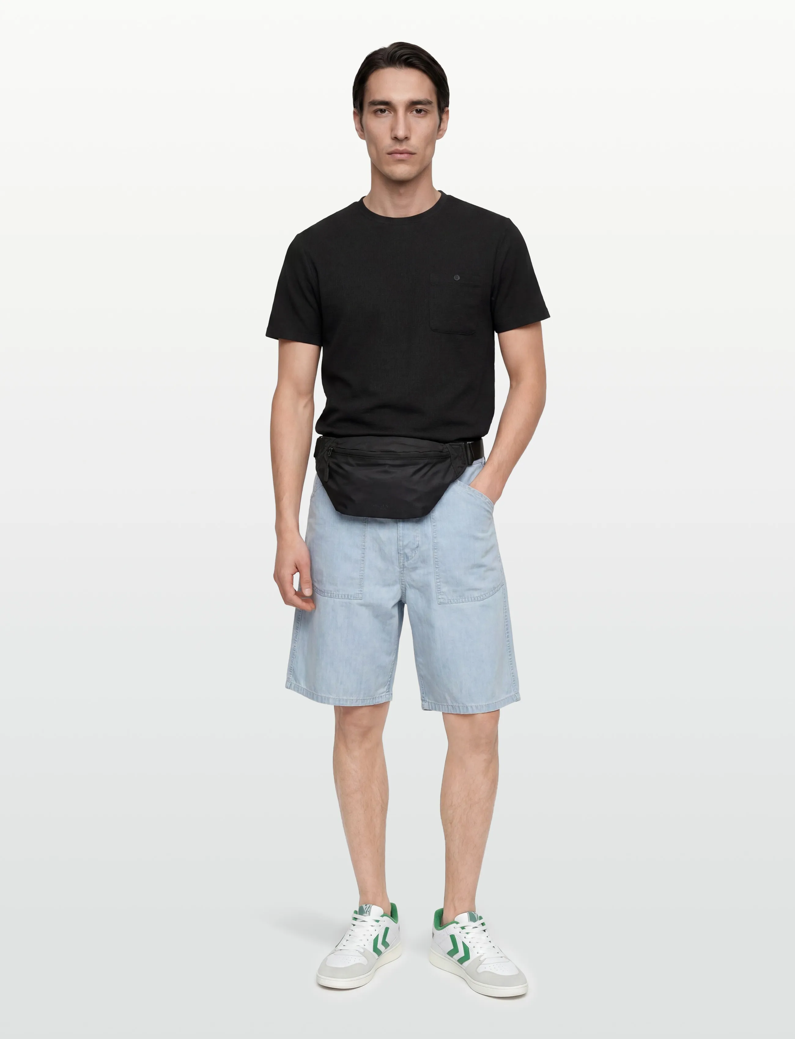 KENZO Bermuda/Short Sailor Loose Fit Denim Short, 31, Blue, Shorts > Denim Shorts, Herre