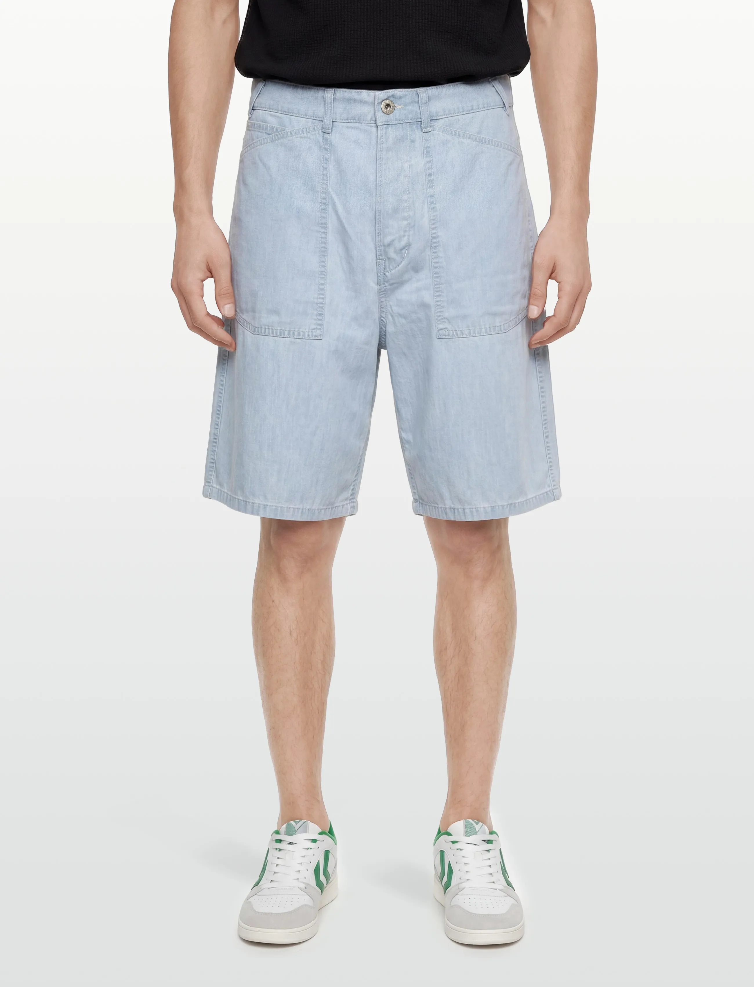 KENZO - Bermuda/short SAILOR LOOSE FIT DENIM SHORT - denim shorts - bleached blue denim/ - 3
