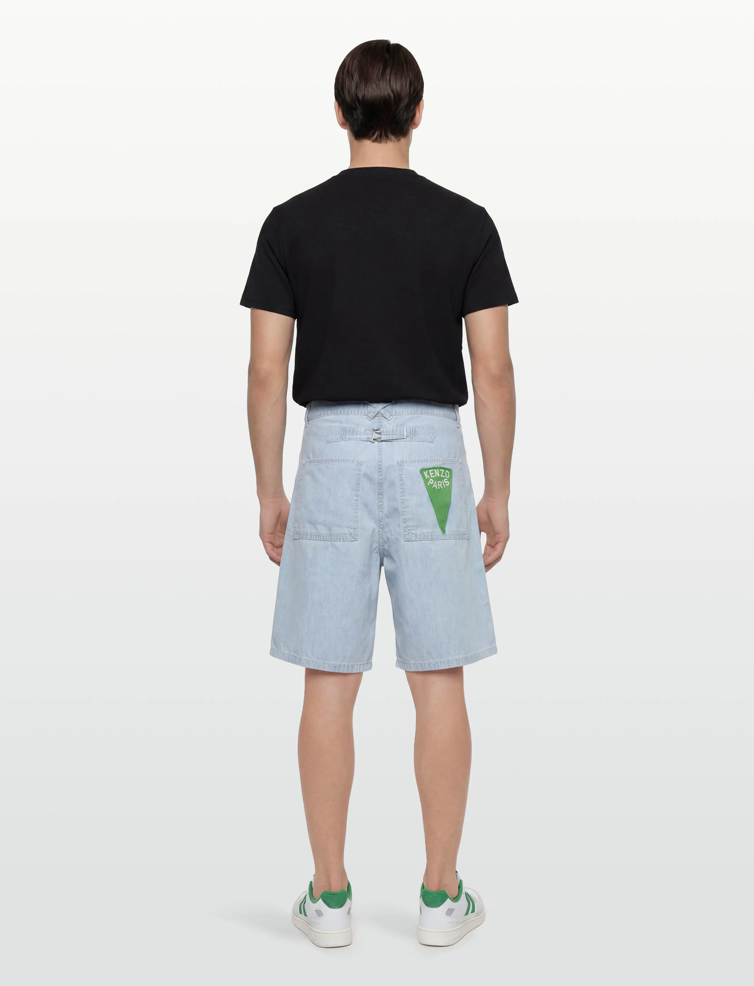 KENZO - Bermuda/short SAILOR LOOSE FIT DENIM SHORT - denim shorts - bleached blue denim/ - 4
