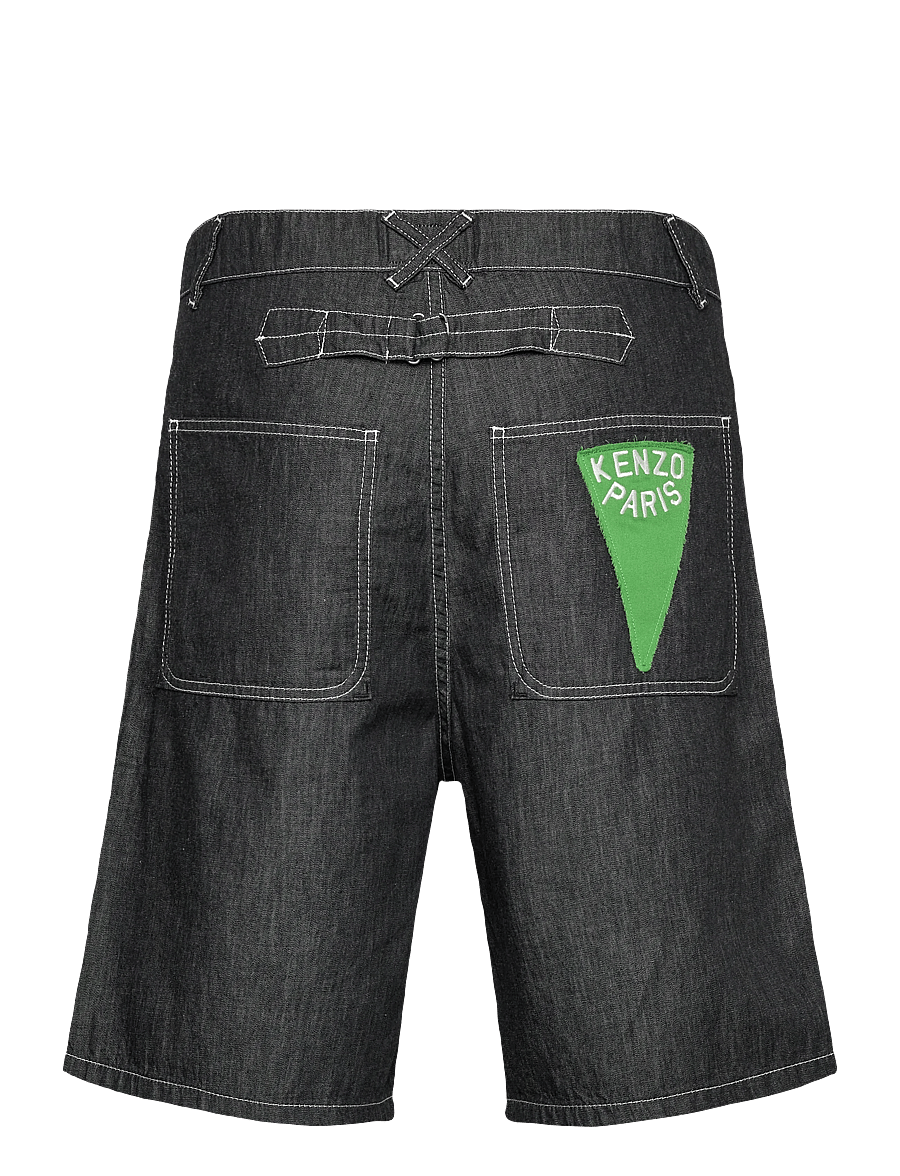KENZO - Bermuda/short SAILOR LOOSE FIT DENIM SHORT - lühikesed teksapüksid - rinse black denim/ - 2