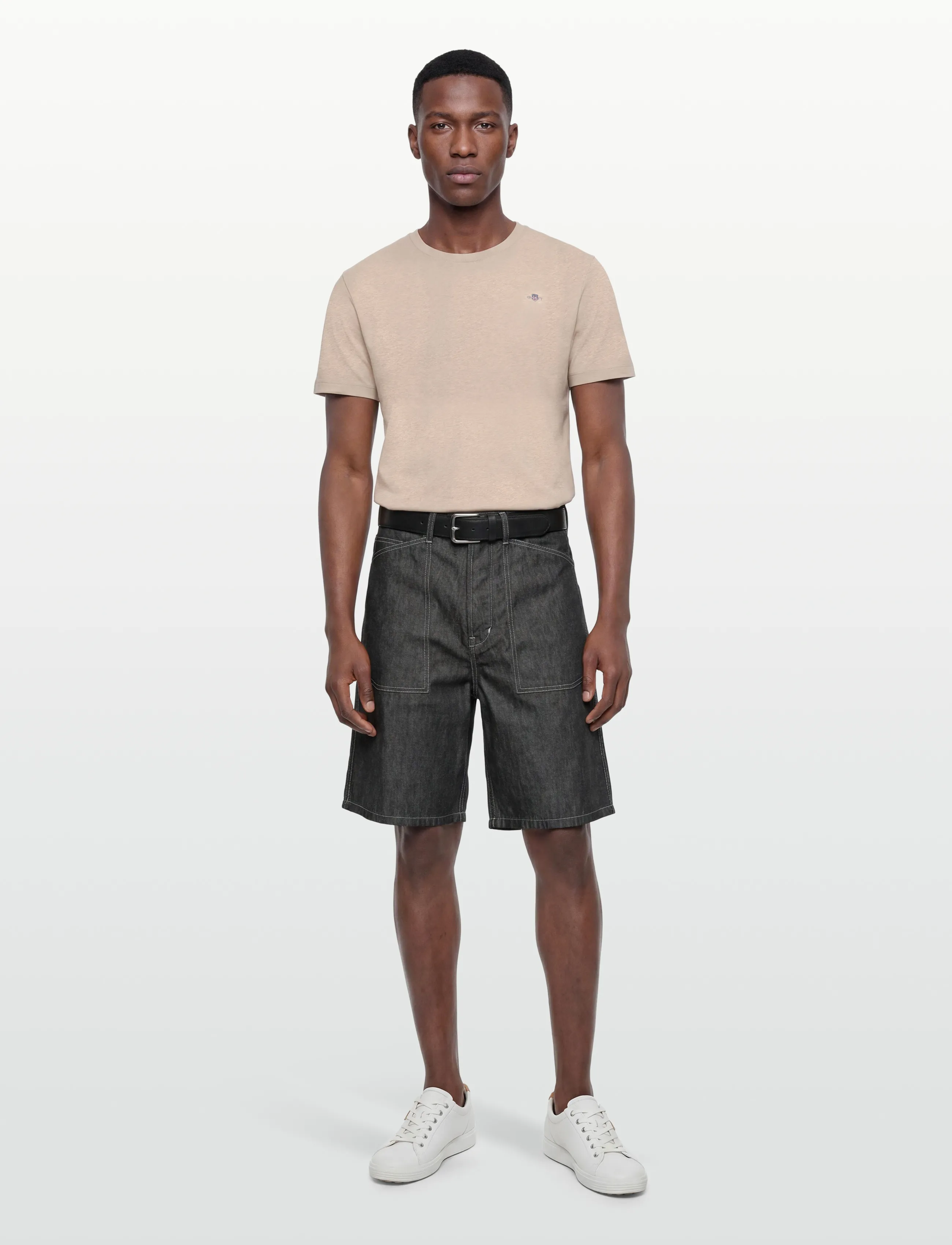 KENZO Bermuda/Short Sailor Loose Fit Denim Short, Mænd, Løse Matros Denim Shorts, Grå, Str: 31