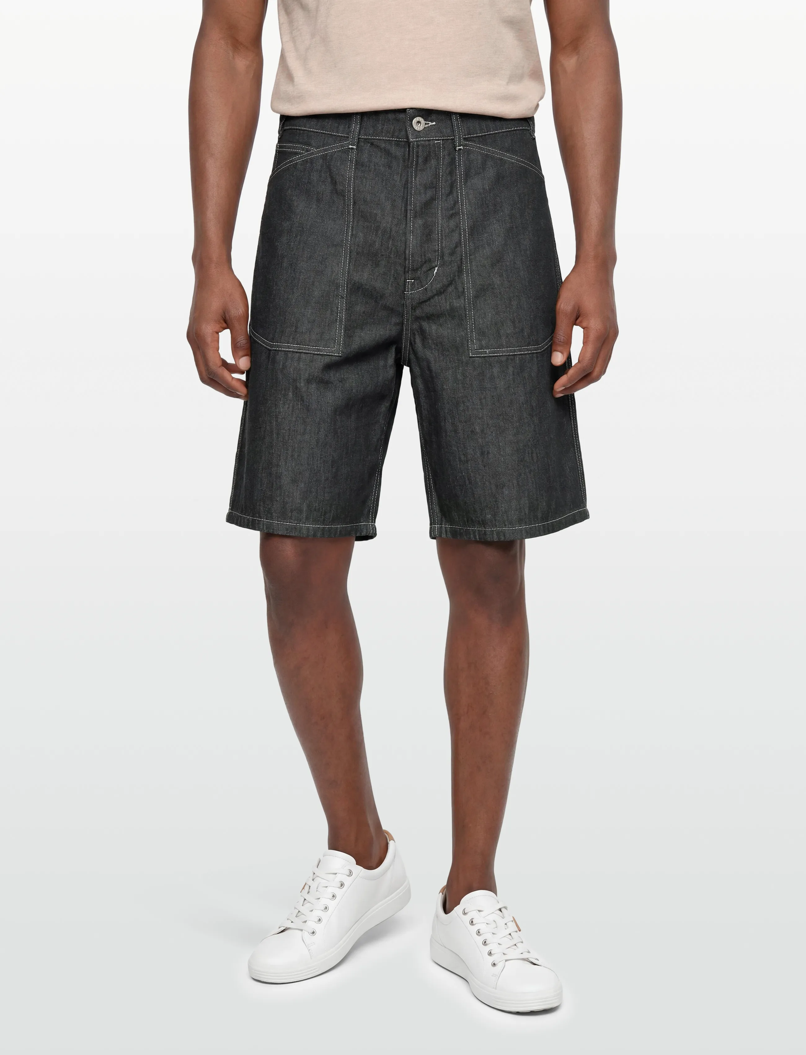 KENZO - Bermuda/short SAILOR LOOSE FIT DENIM SHORT - denim shorts - rinse black denim/ - 3