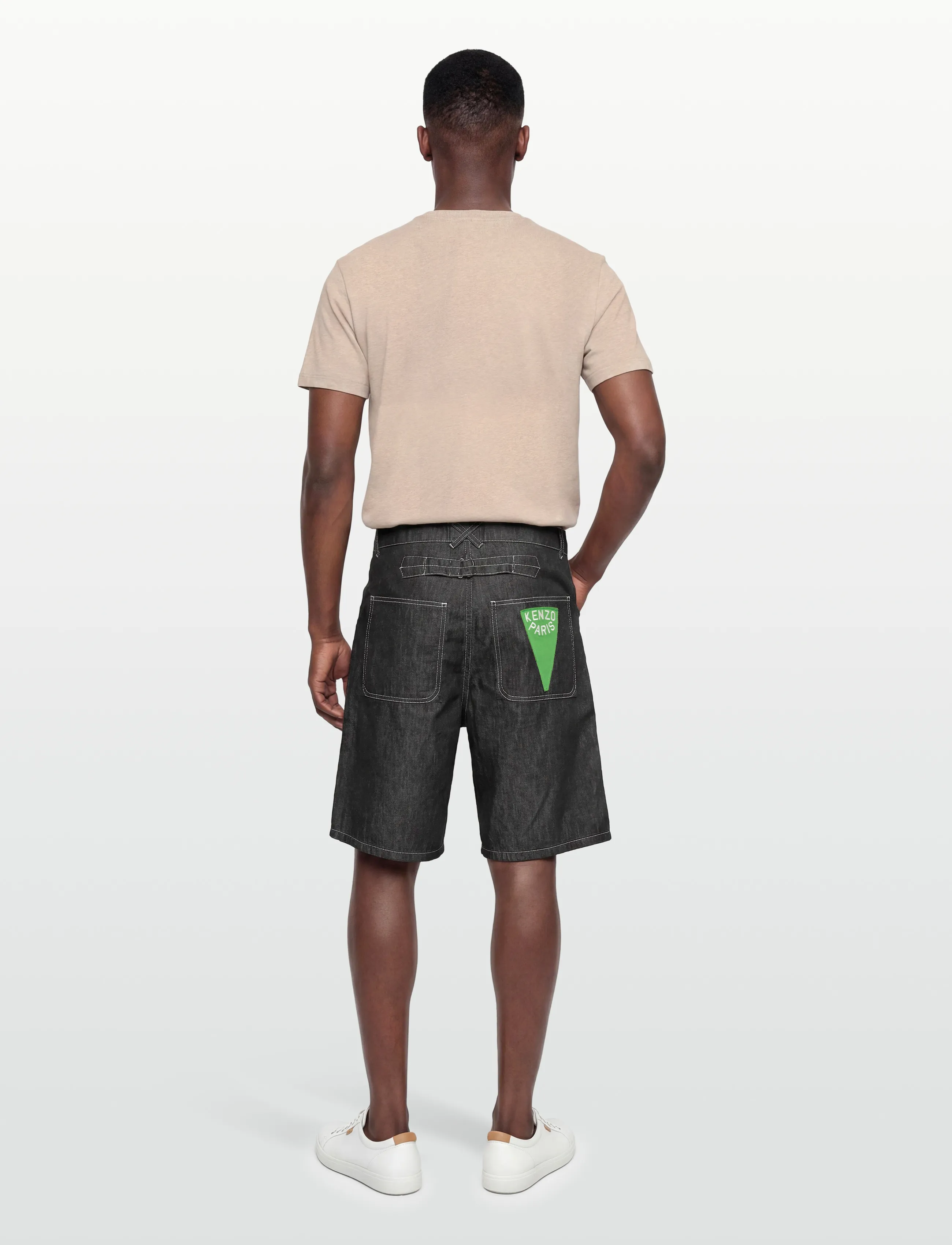 KENZO - Bermuda/short SAILOR LOOSE FIT DENIM SHORT - denim shorts - rinse black denim/ - 4