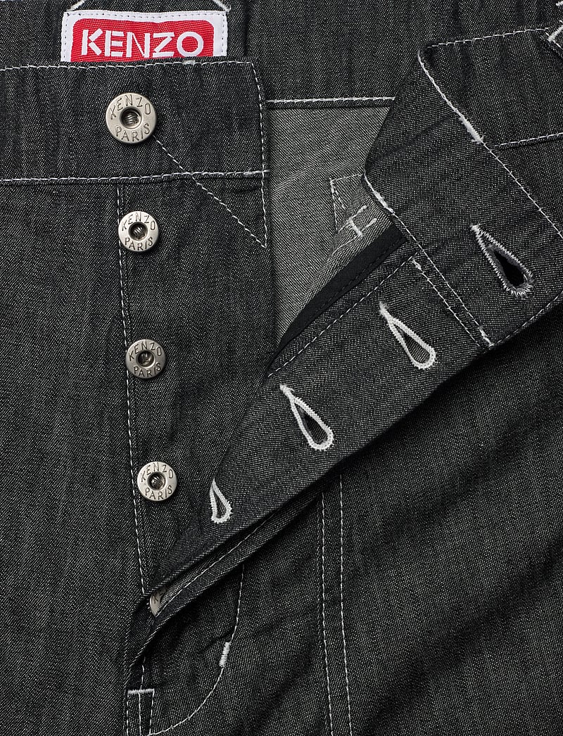 KENZO - Bermuda/short SAILOR LOOSE FIT DENIM SHORT - denim shorts - rinse black denim/ - 3