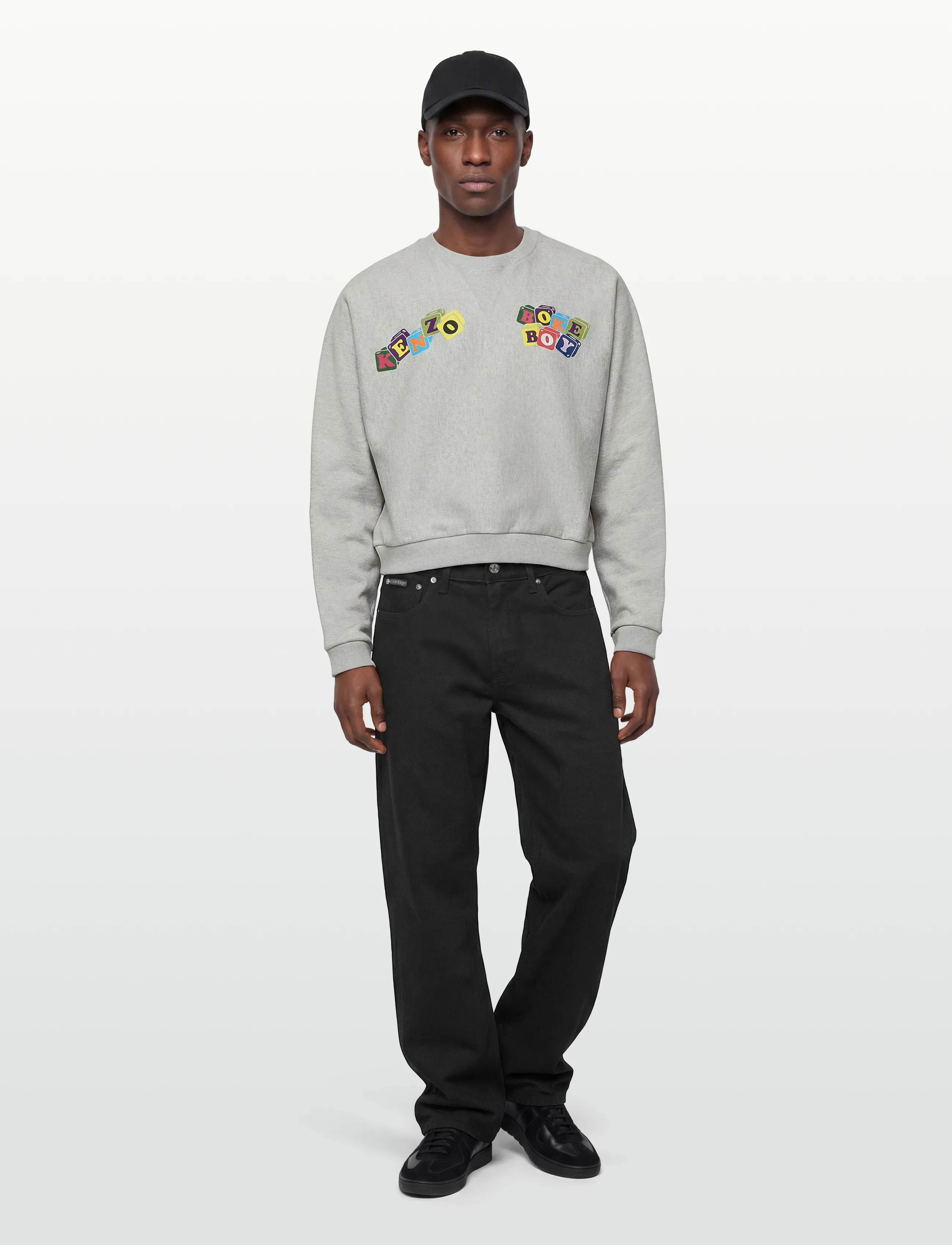 KENZO Sweat Boke Boy Batwing Sweatshirt, XL, Sweatshirts & Hoodies, Grau - Sweatshirts, Männerswear