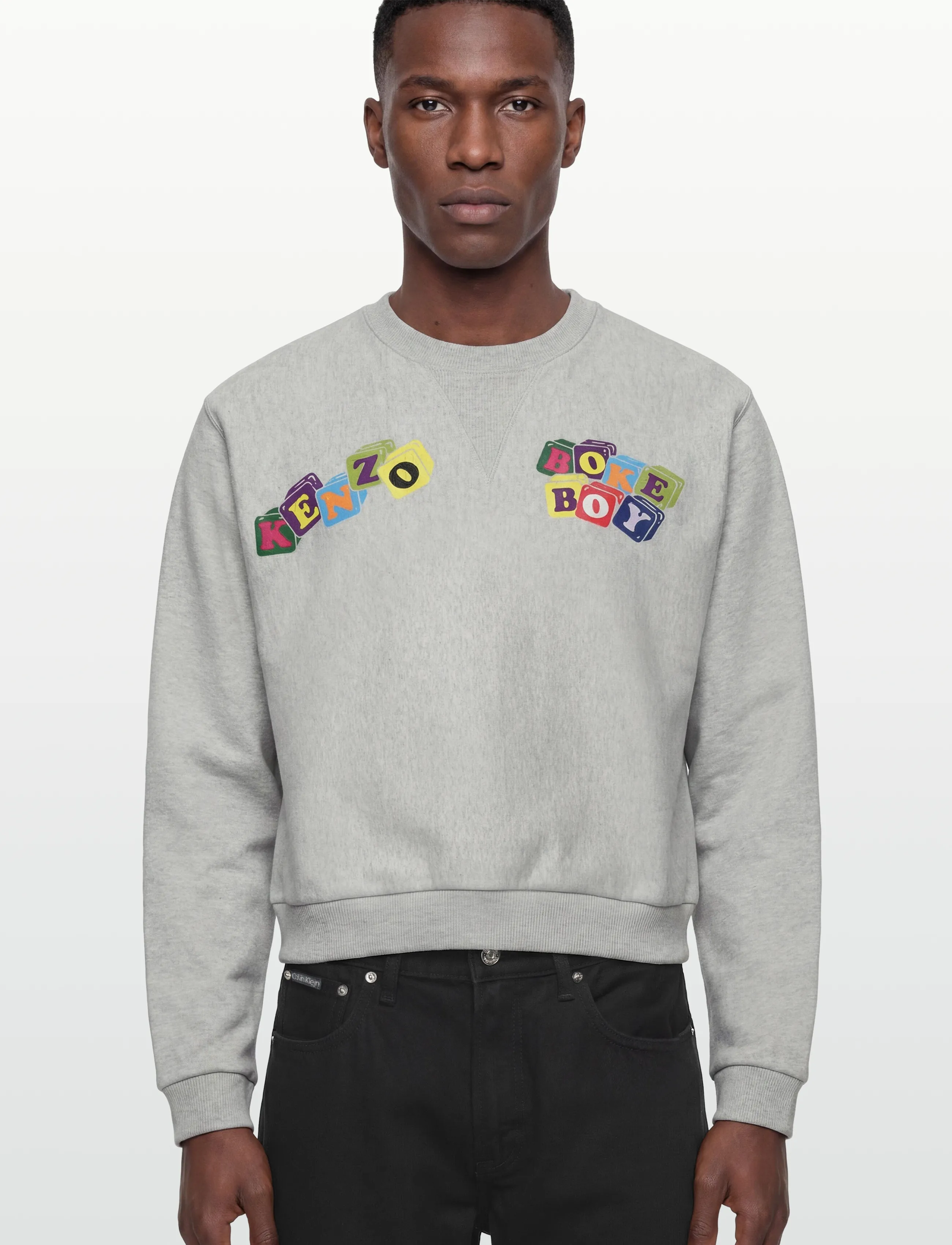 KENZO - Sweat BOKE BOY BATWING SWEATSHIRT - clothing - pale grey/ - 3