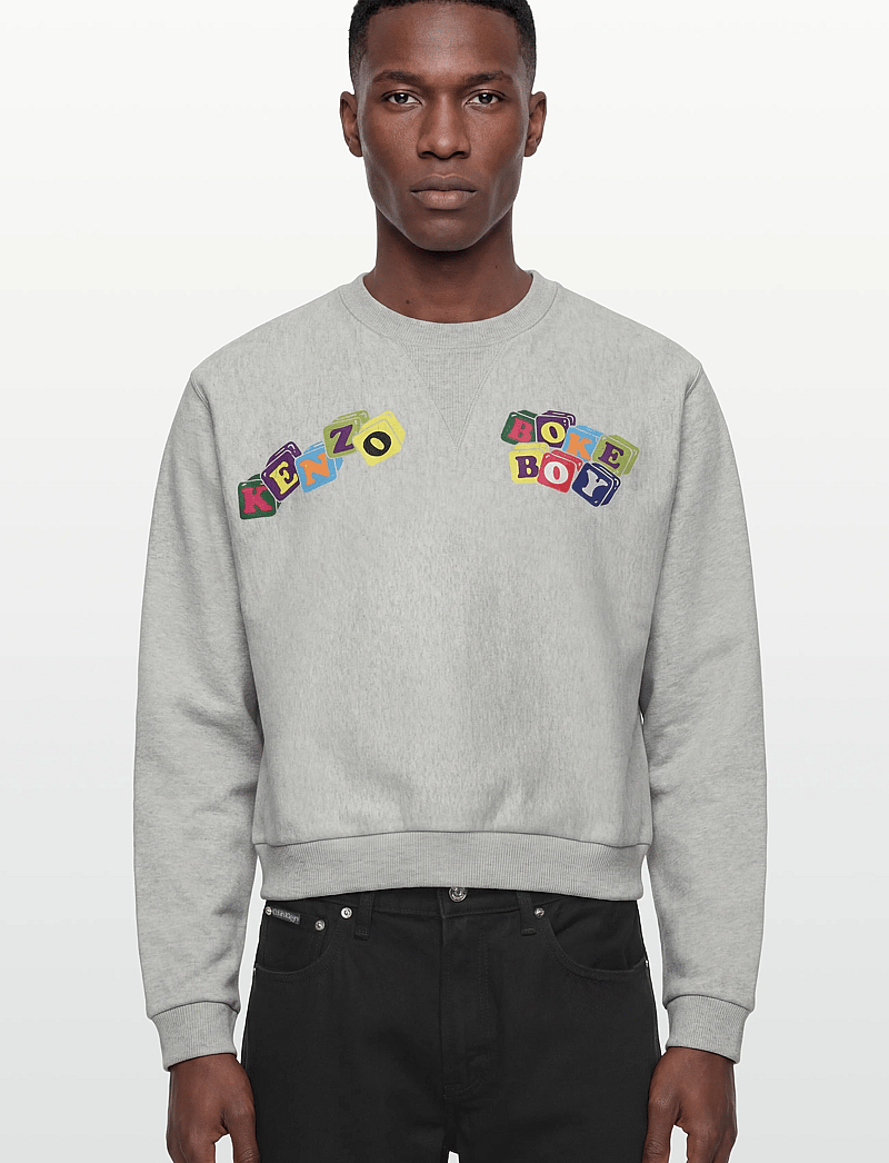 KENZO - Sweat BOKE BOY BATWING SWEATSHIRT - tøj - pale grey/ - 3