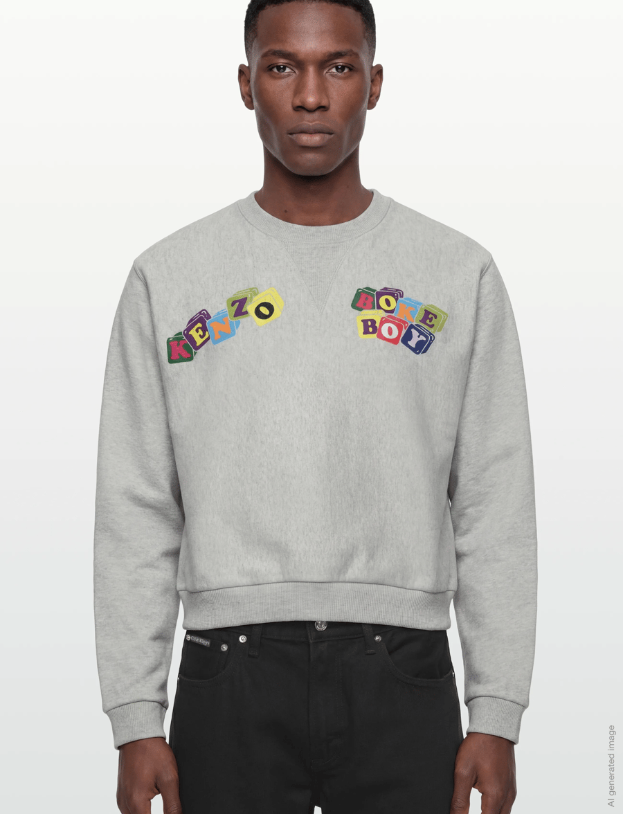 KENZO - Sweat BOKE BOY BATWING SWEATSHIRT - sweatshirts - pale grey/ - 3
