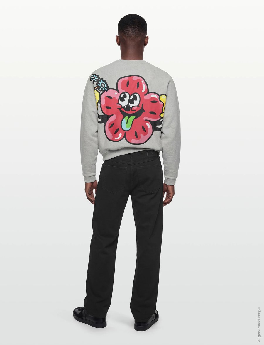 KENZO - Sweat BOKE BOY BATWING SWEATSHIRT - sweatshirts - pale grey/ - 4