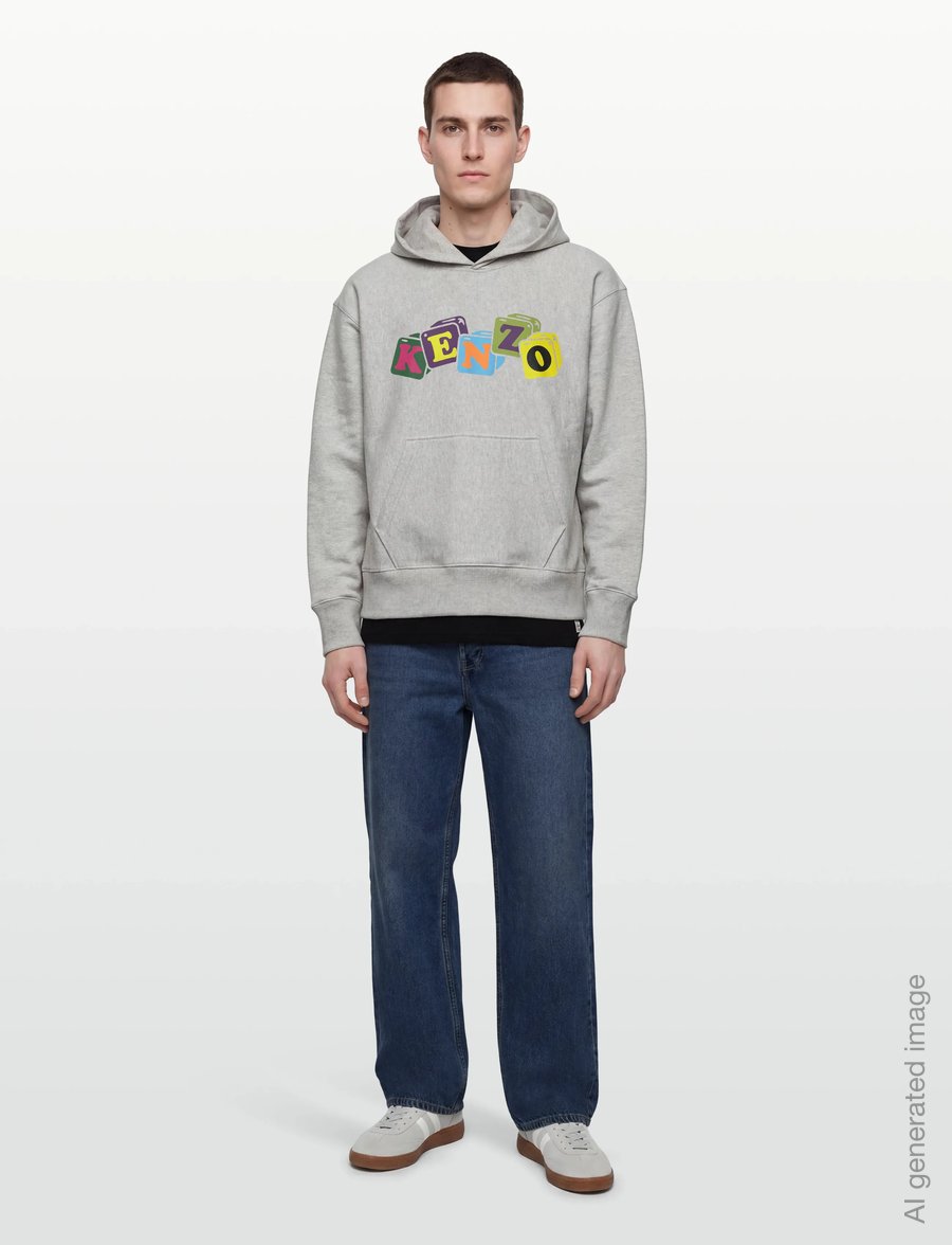 KENZO - Hoodie BOKE BOY OVERSIZE HOODIE - sweatshirts - pale grey/ - 0