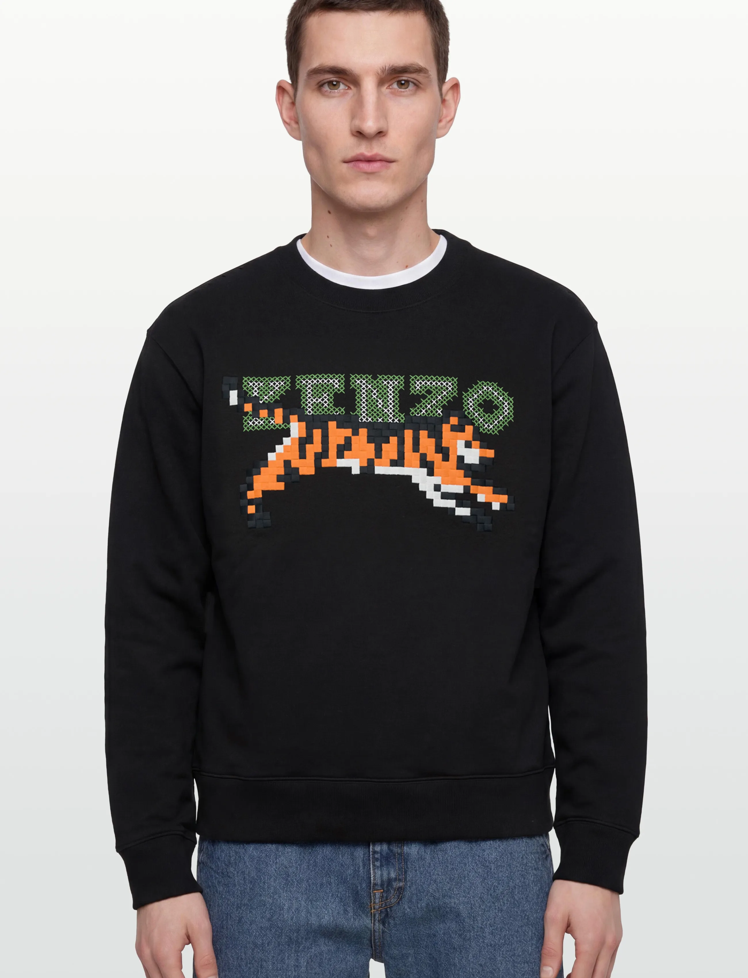 KENZO - Sweat KENZO PIXEL SWEATSHIRT - apģērbs - black/ - 3