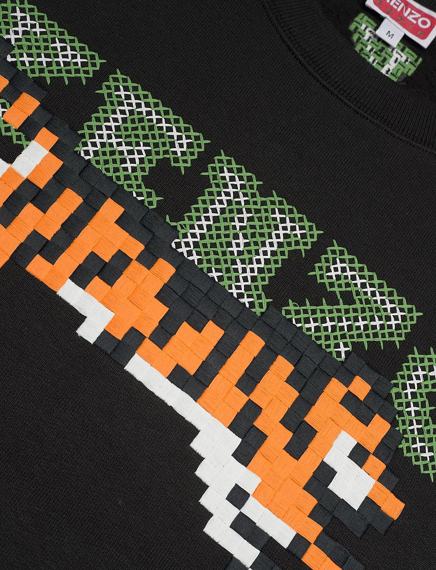 KENZO - Sweat KENZO PIXEL SWEATSHIRT - clothing - black/ - 5