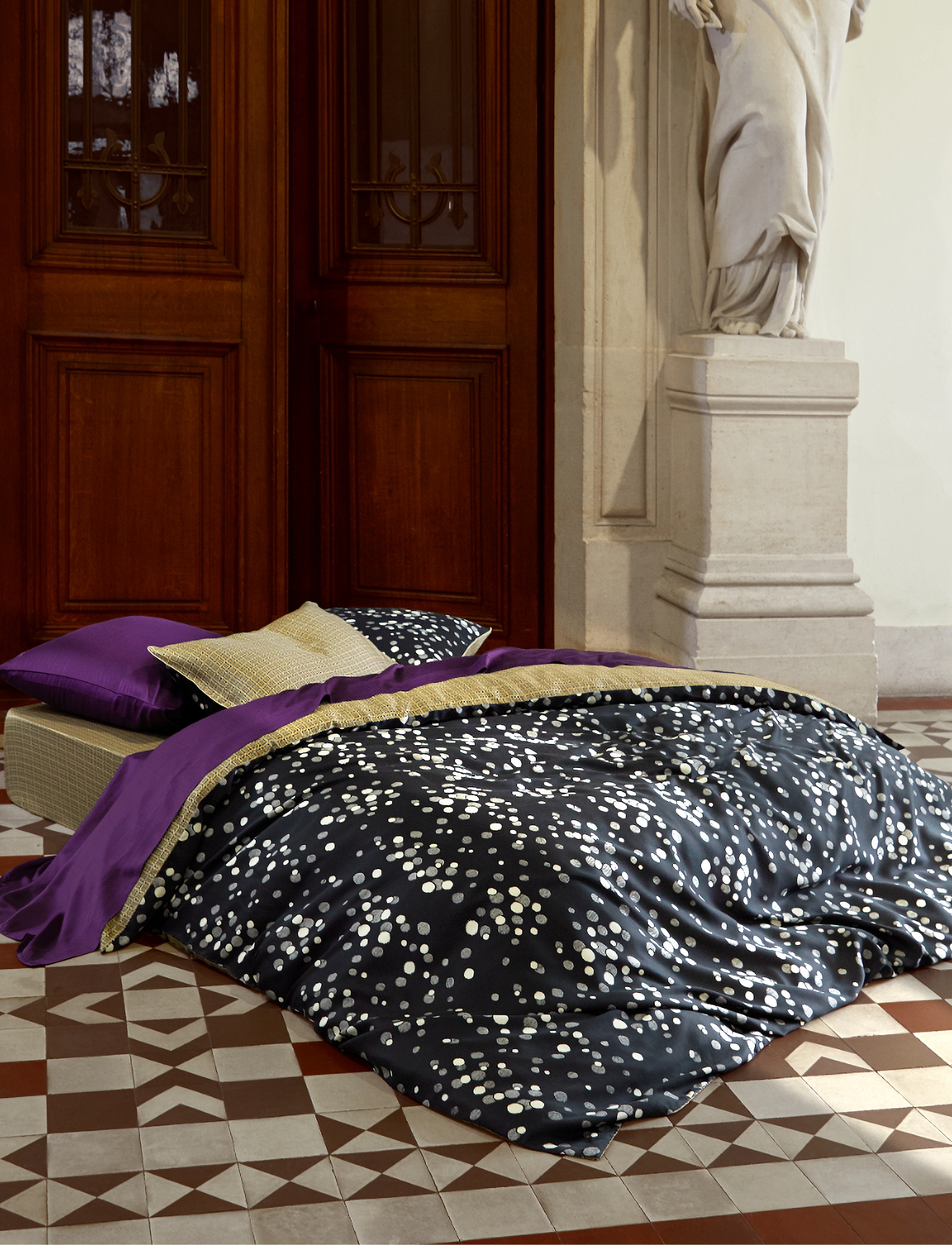 Kenzo Home Kyuki Duvet Cover, 140X200 cm, Black, Sengetekstiler > Dynebetræk, Unisex