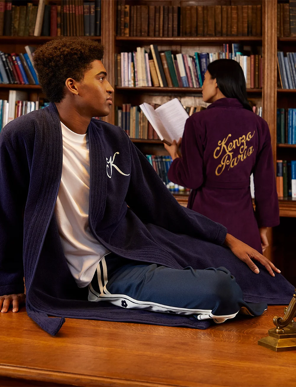 Kenzo Home - KVARSITY Bath robe - køb efter pris - aubergi - 0