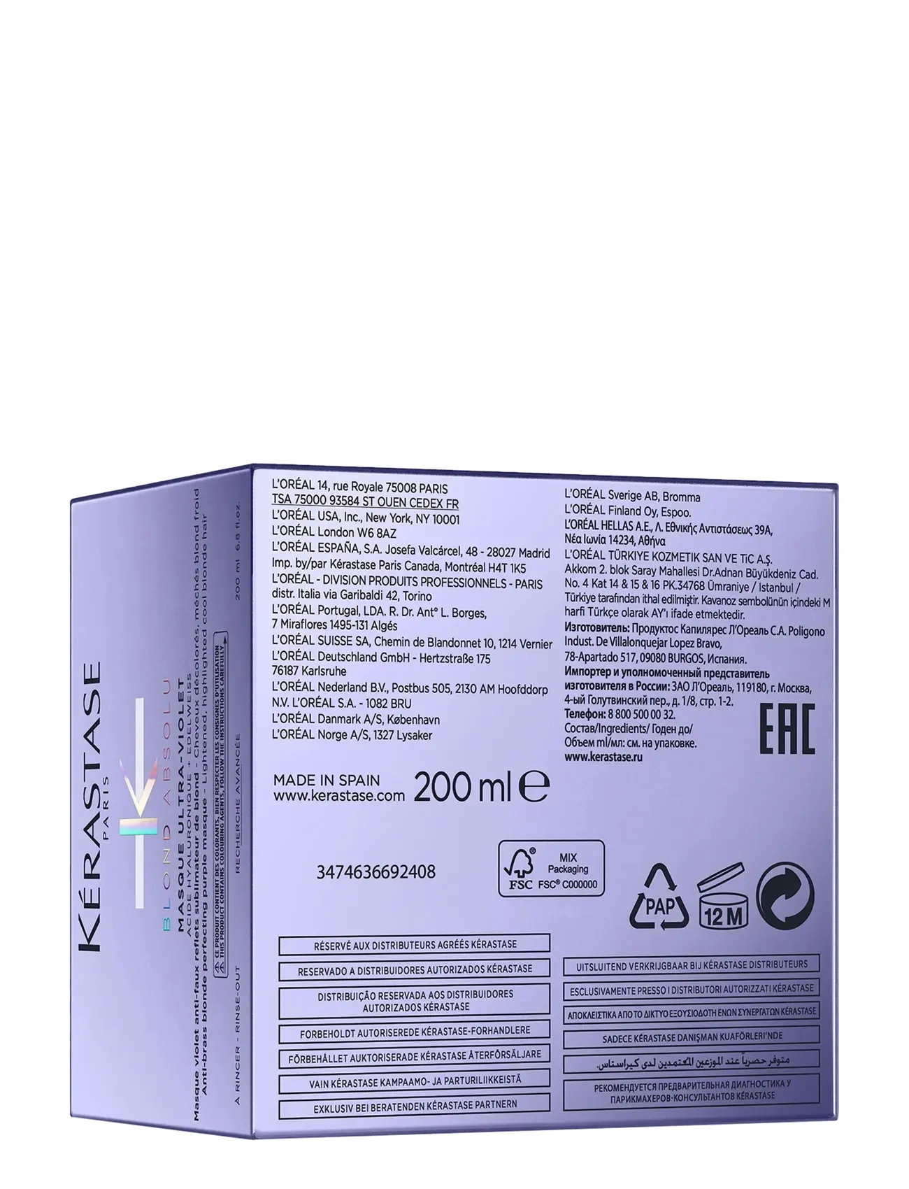 Kérastase - Kérastase Blond Absolu Masque Ultra-Violet Hair Mask 200 ml - hårinpackning - no colour - 3