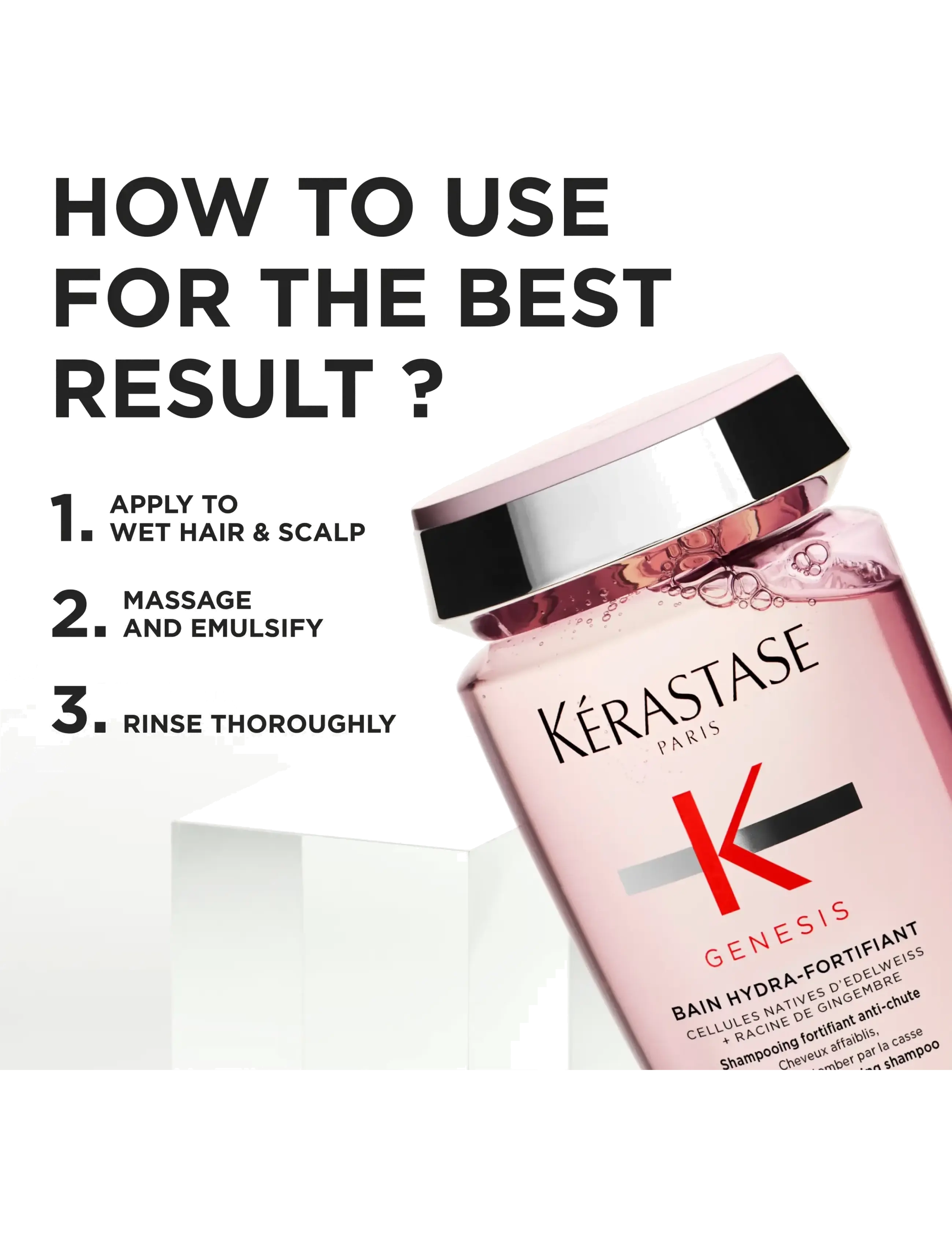 Kérastase - Kérastase Genesis Bain Hydra-Fortifiant 250 ml - hårvård - no colour - 4