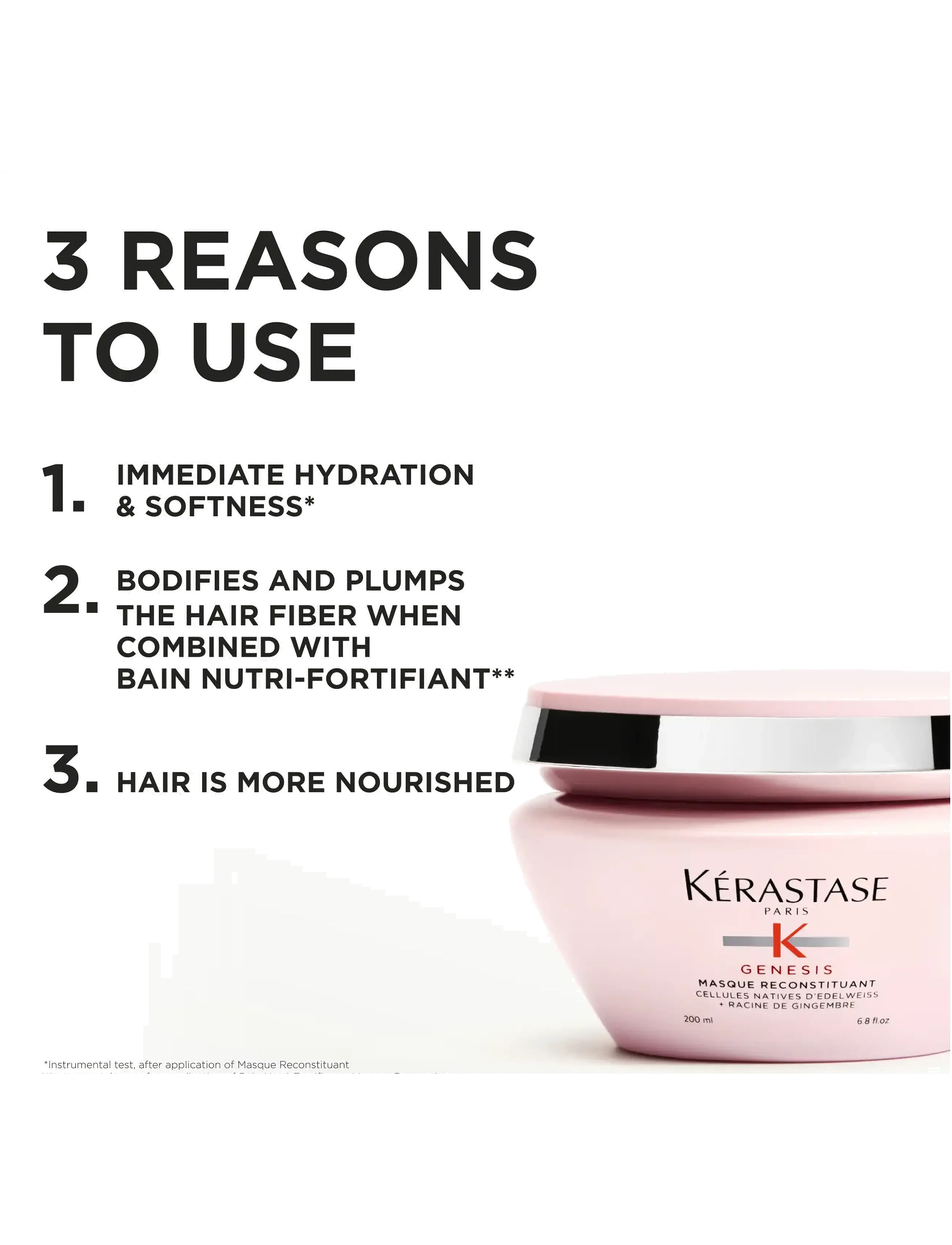 Kérastase - Kérastase Genesis Masque Reconstituant Hair Mask 200 ml - sommerens hårprodukter - no colour - 1