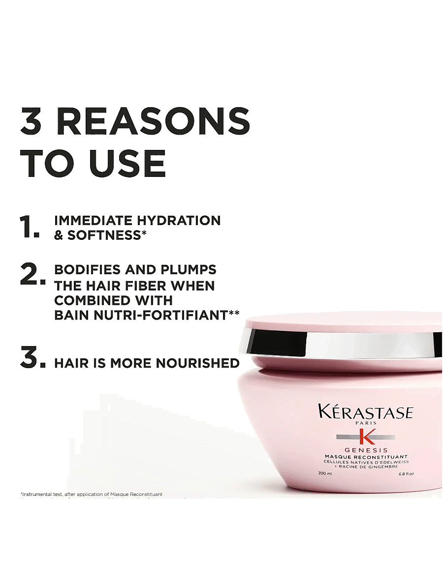 Kérastase - Kérastase Genesis Masque Reconstituant Hair Mask 200 ml - sommerens hårprodukter - no colour - 1