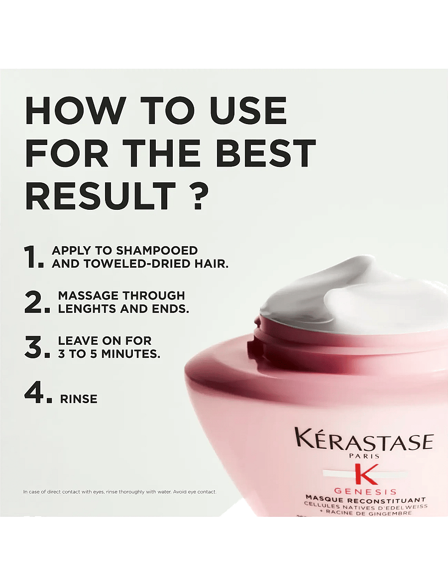 Kérastase - Kérastase Genesis Masque Reconstituant Hair Mask 200 ml - sommerens hårprodukter - no colour - 2