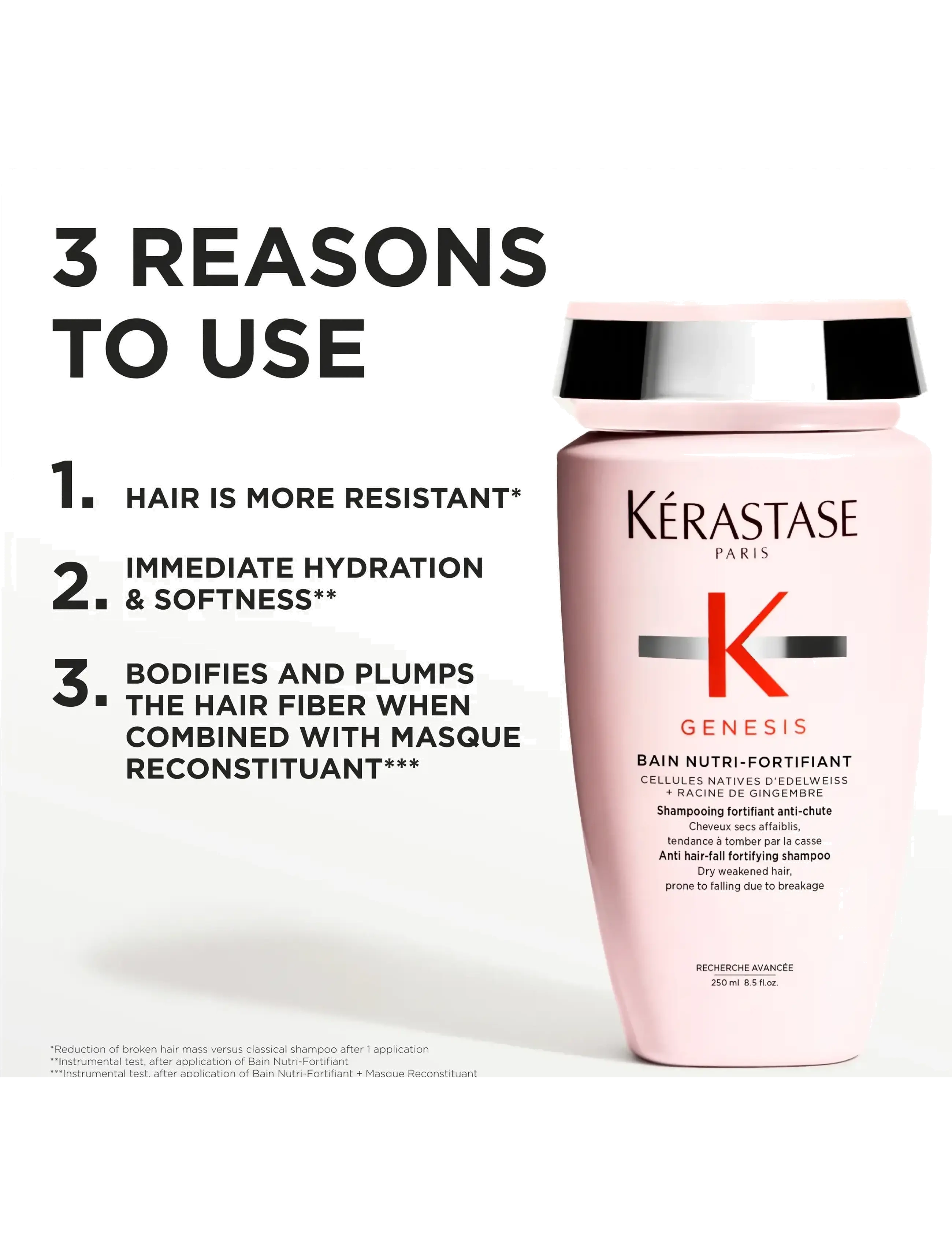 Kérastase - Kérastase Genesis Bain Nutri-Fortifiant 250 ml - meðferðir fyrir hársvörð - no colour - 1