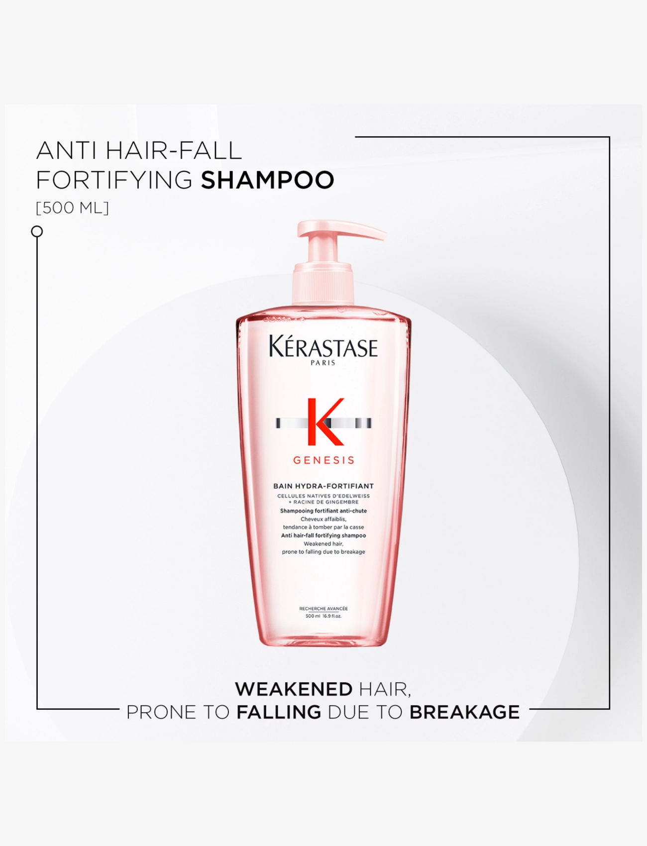 Kérastase - Kérastase Genesis Hydra-Fortifiant Shampoo 500 ml - shampoo - clear - 1