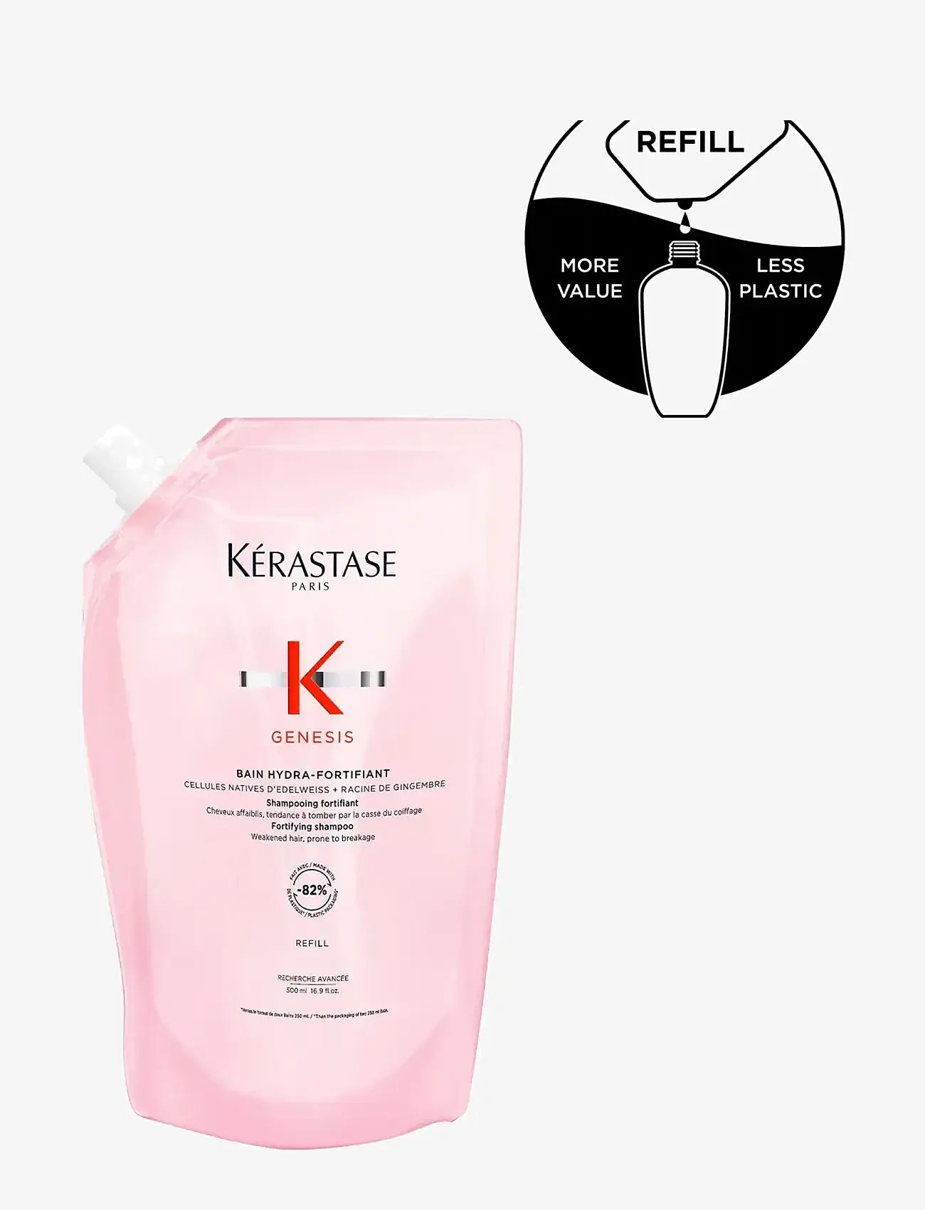 Kérastase - Kérastase Genesis Bain Hydra-Fortifiant Shampoo 500 ml Refill - refill til hårpleje - clear - 1
