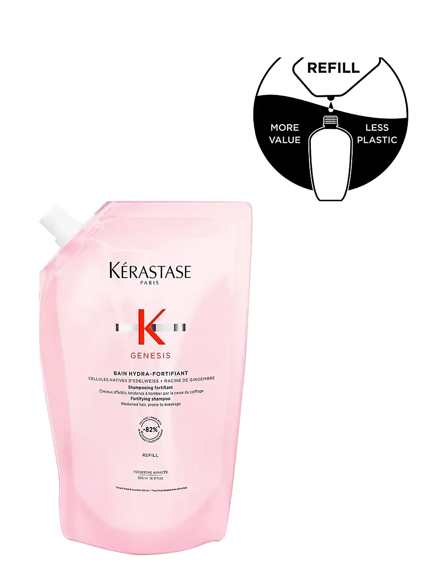Kérastase - Kérastase Genesis Bain Hydra-Fortifiant Shampoo 500 ml Refill - hårvård refill - clear - 1