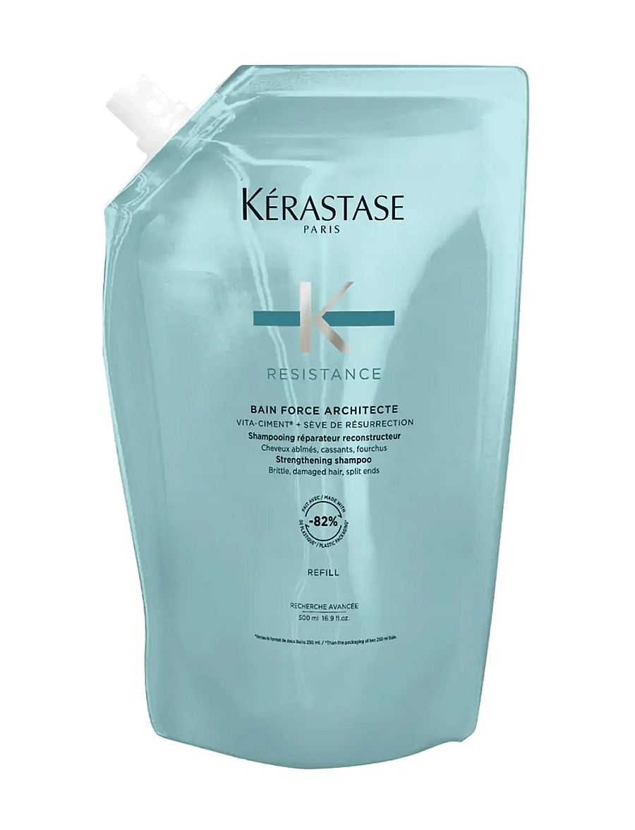 Kérastase - Kérastase Resistance Bain Force Architecte Shampoo 500 ml Refill - refill til hårpleje - clear - 1
