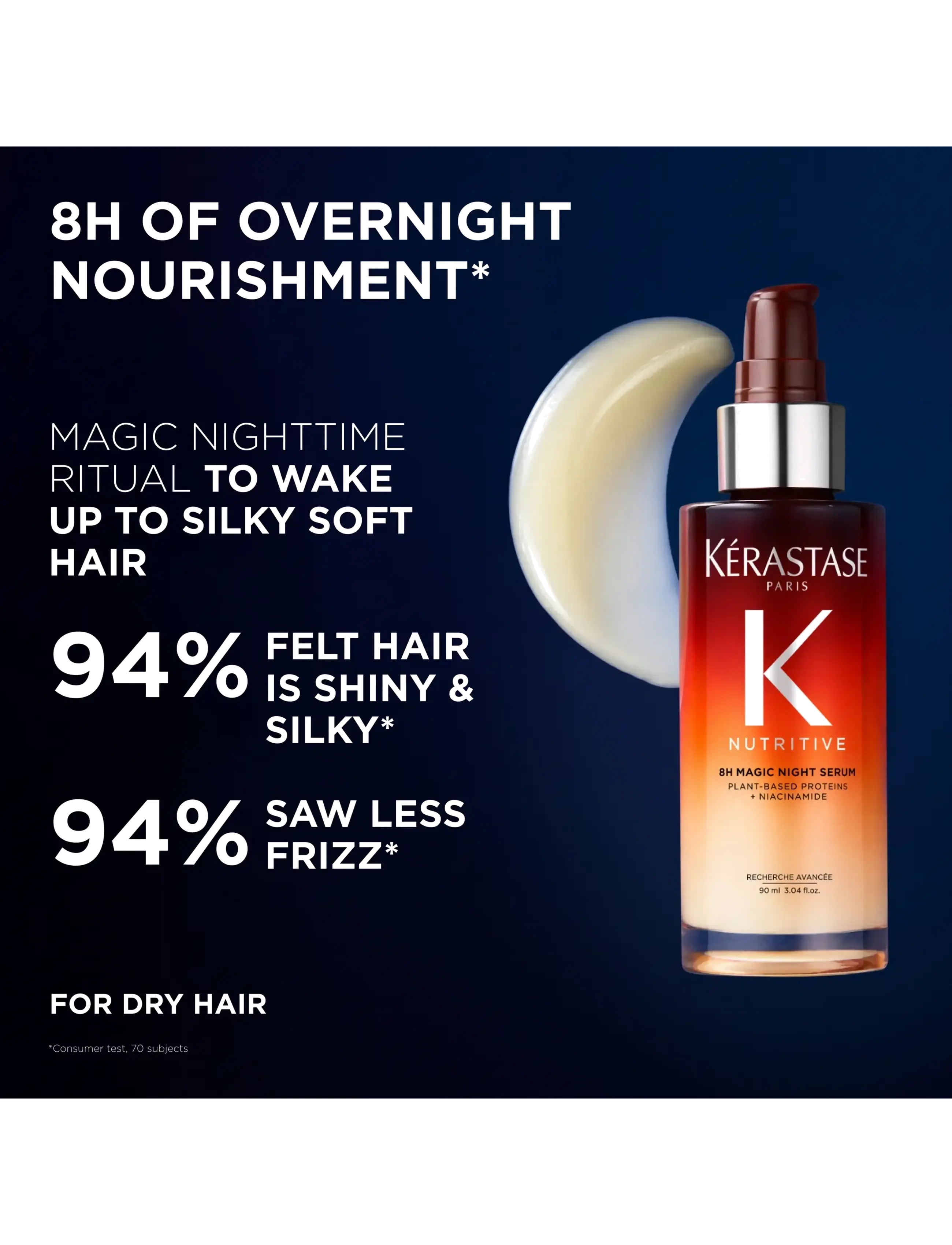 Kérastase - Kérastase Nutritive 8H Magic Night Serum 90 ml - hårpleie - clear - 1