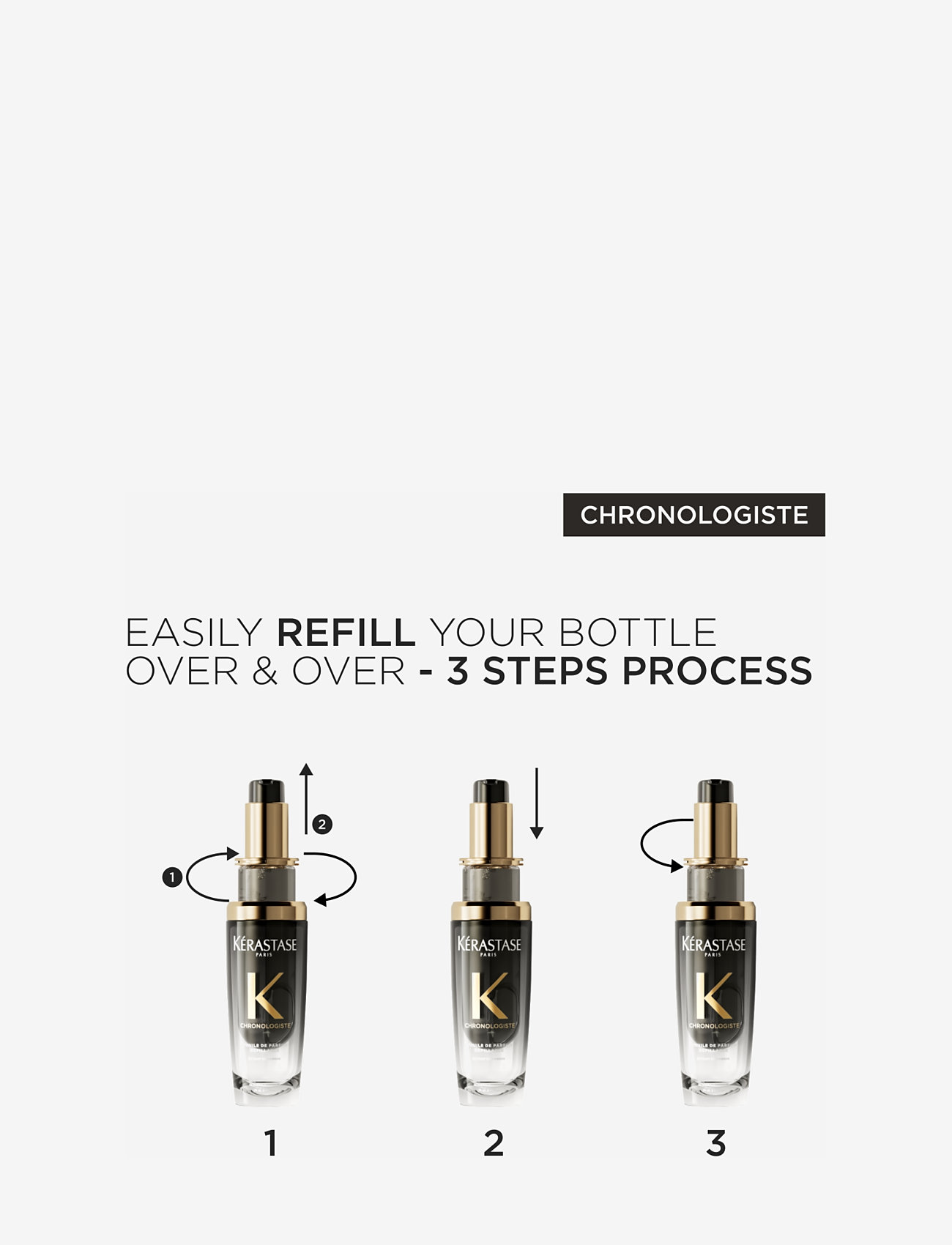 Kérastase - Chronologiste L'Huile De Parfum Hair Oil Refill - refill til hårpleje - clear - 4