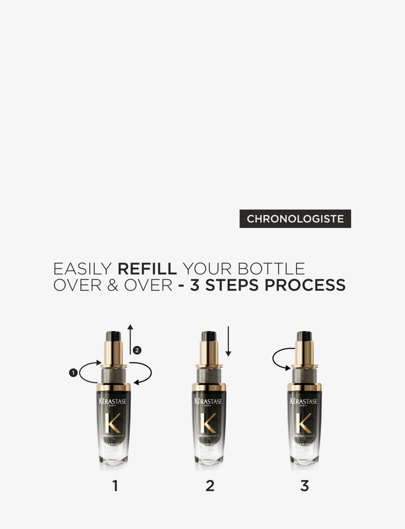 Kérastase - Chronologiste L'Huile De Parfum Hair Oil Refill - refill til hårpleje - clear - 4