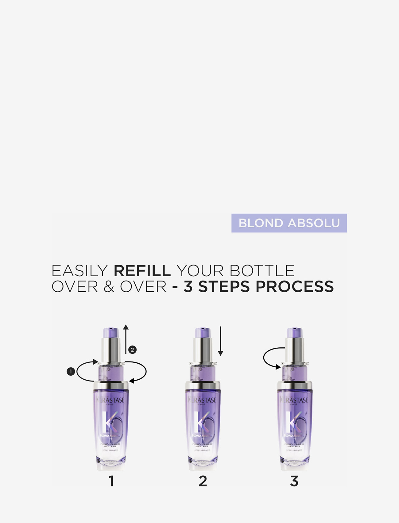 Kérastase - Kérastase Blond Absolu L´Huile Cicagloss Hair Oil Refill 75 ml - refill til hårpleje - clear - 4