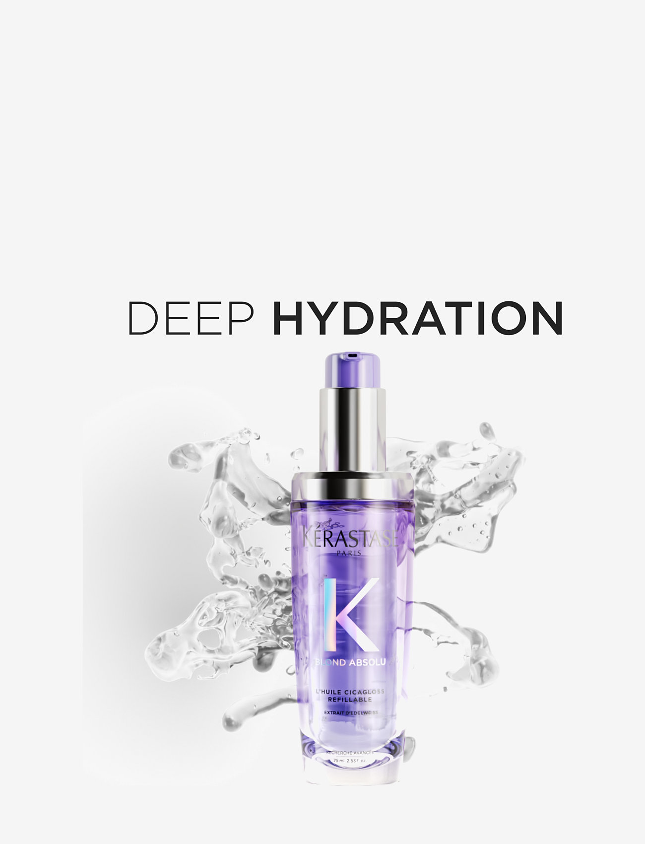 Kérastase - Kérastase Blond Absolu L´Huile Cicagloss Hair Oil Refill 75 ml - refill til hårpleje - clear - 5