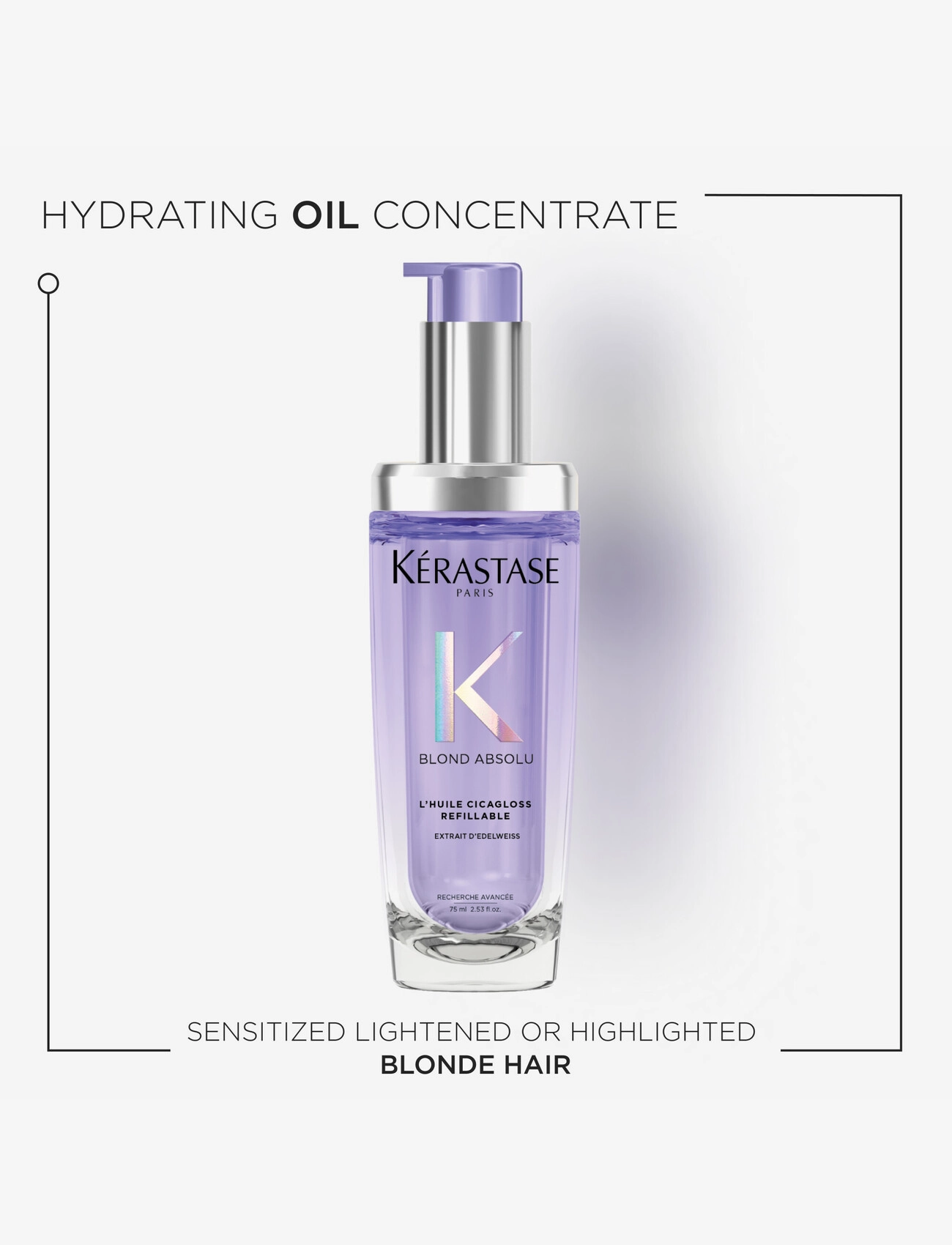 Kérastase - Kérastase Blond Absolu L´Huile Cicagloss Refillable Hair Oil 75 ml - hårprodukter - clear - 2