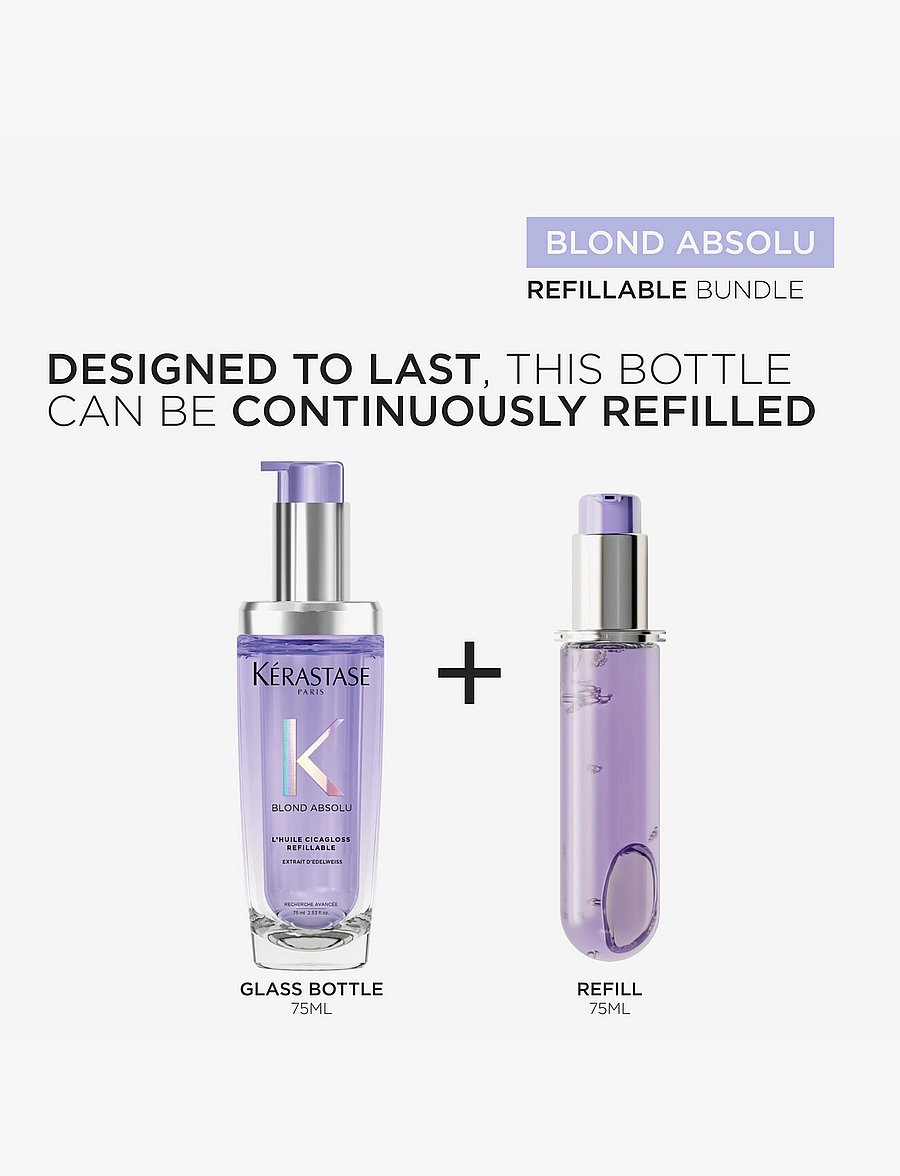 Kérastase - Kérastase Blond Absolu L´Huile Cicagloss Refillable Hair Oil 75 ml - hårprodukter - clear - 3