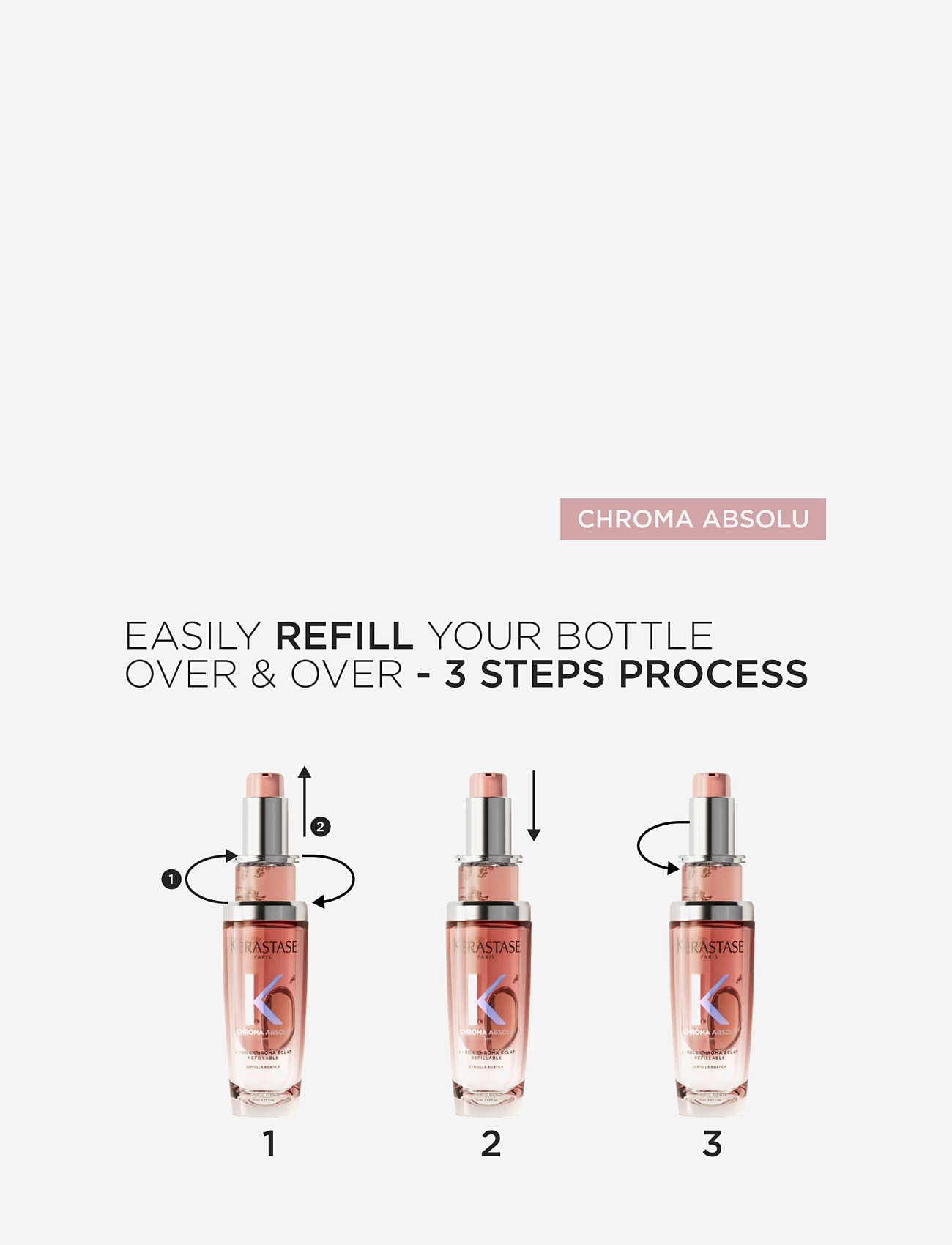 Kérastase - Chroma Éclat Hair Oil Refill - hårvård refill - clear - 4