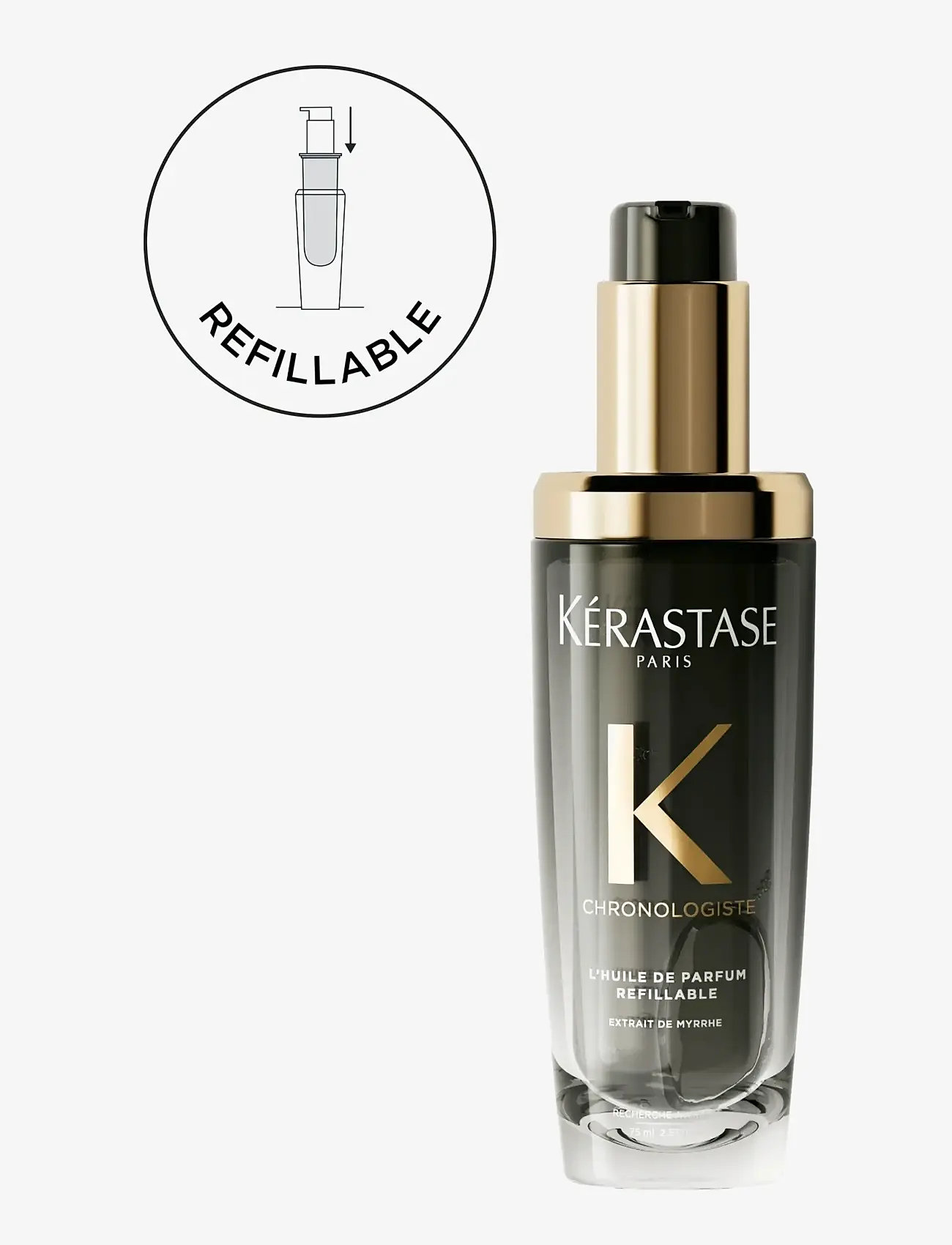Kérastase - Kérastase Chronologiste L'Huile De Parfum Refillable Hair Oil 75 ml - hårprodukter - clear - 1