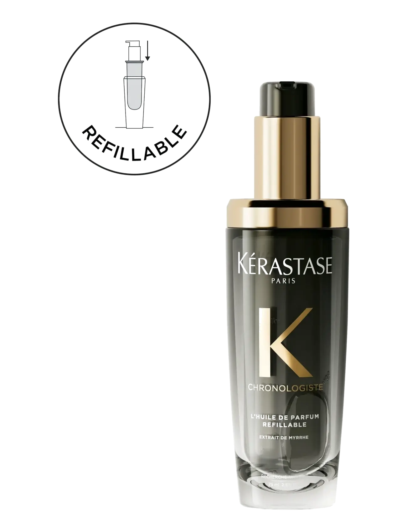 Kérastase - Kérastase Chronologiste L'Huile De Parfum Refillable Hair Oil 75 ml - hårprodukter - clear - 1