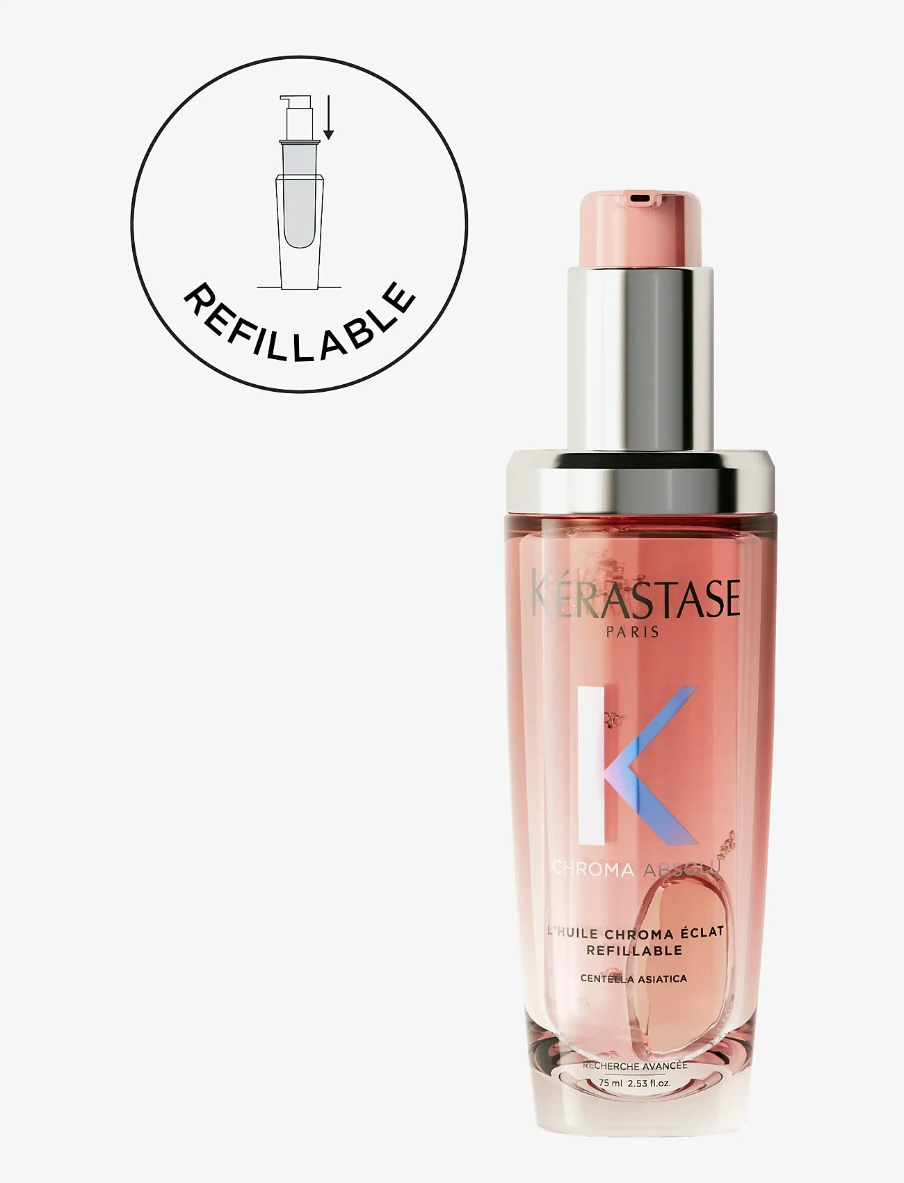 Kérastase - Kérastase Chroma Éclat Refillable Hair Oil 75 ml - hårprodukter - clear - 1