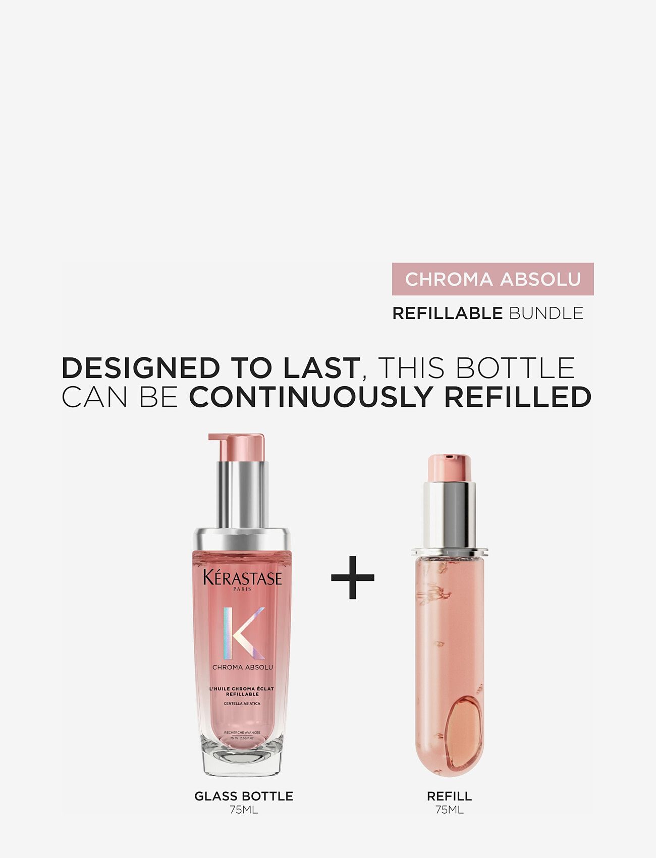 Kérastase - Kérastase Chroma Éclat Refillable Hair Oil 75 ml - hårprodukter - clear - 4