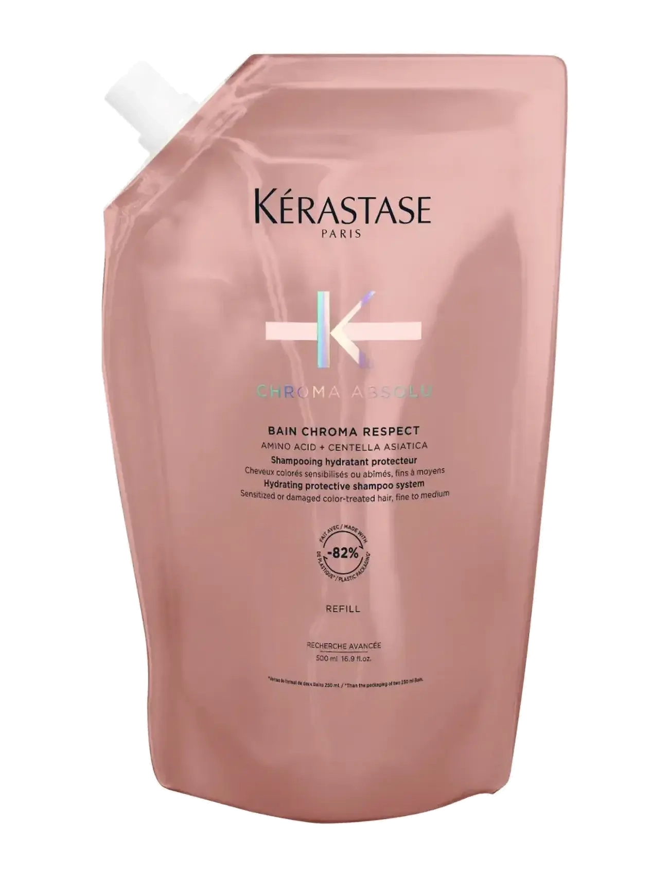 Kérastase Kérastase Bain Chroma Respect Shampoo 500 ml Refill, 500 ml, Nude, Pleje > Shampoo, Dame