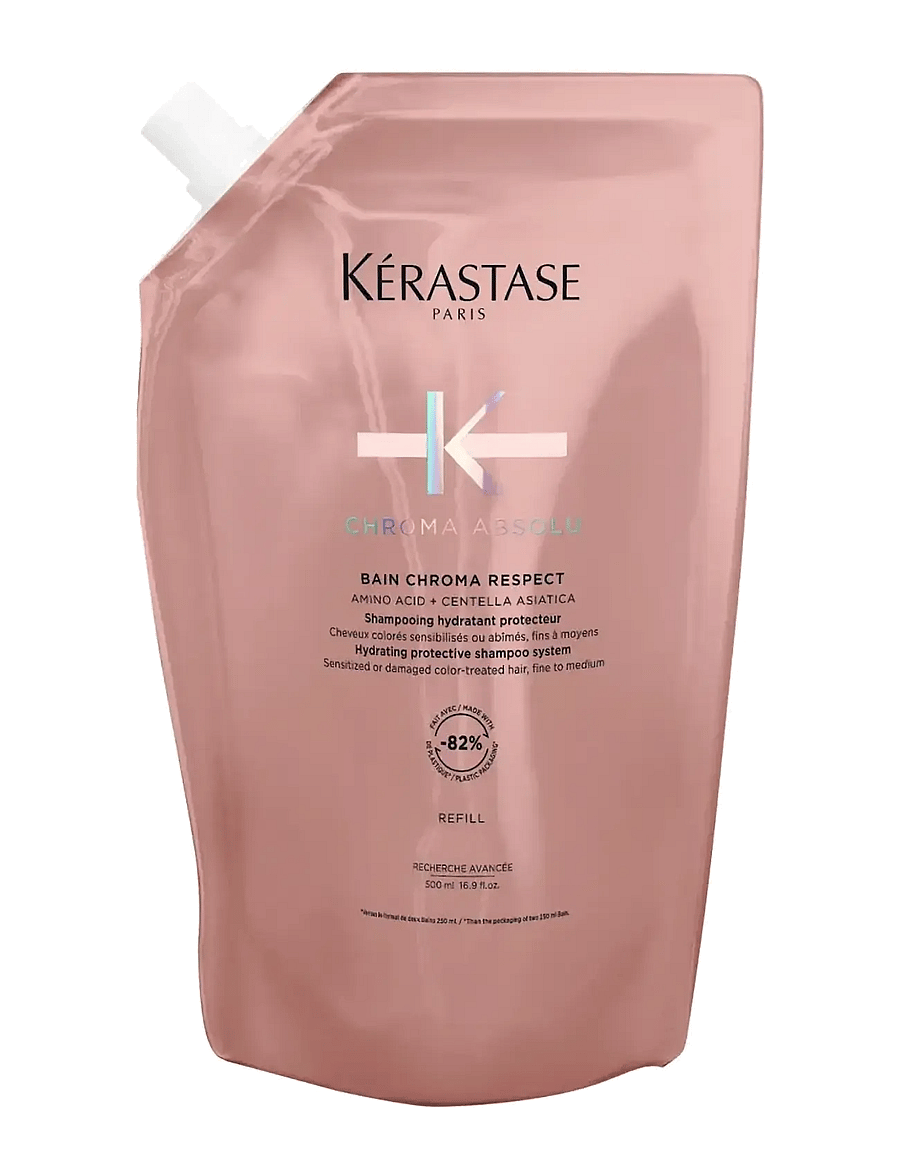 Kérastase - Kérastase Bain Chroma Respect Shampoo 500 ml Refill - hårvård refill - clear - 0