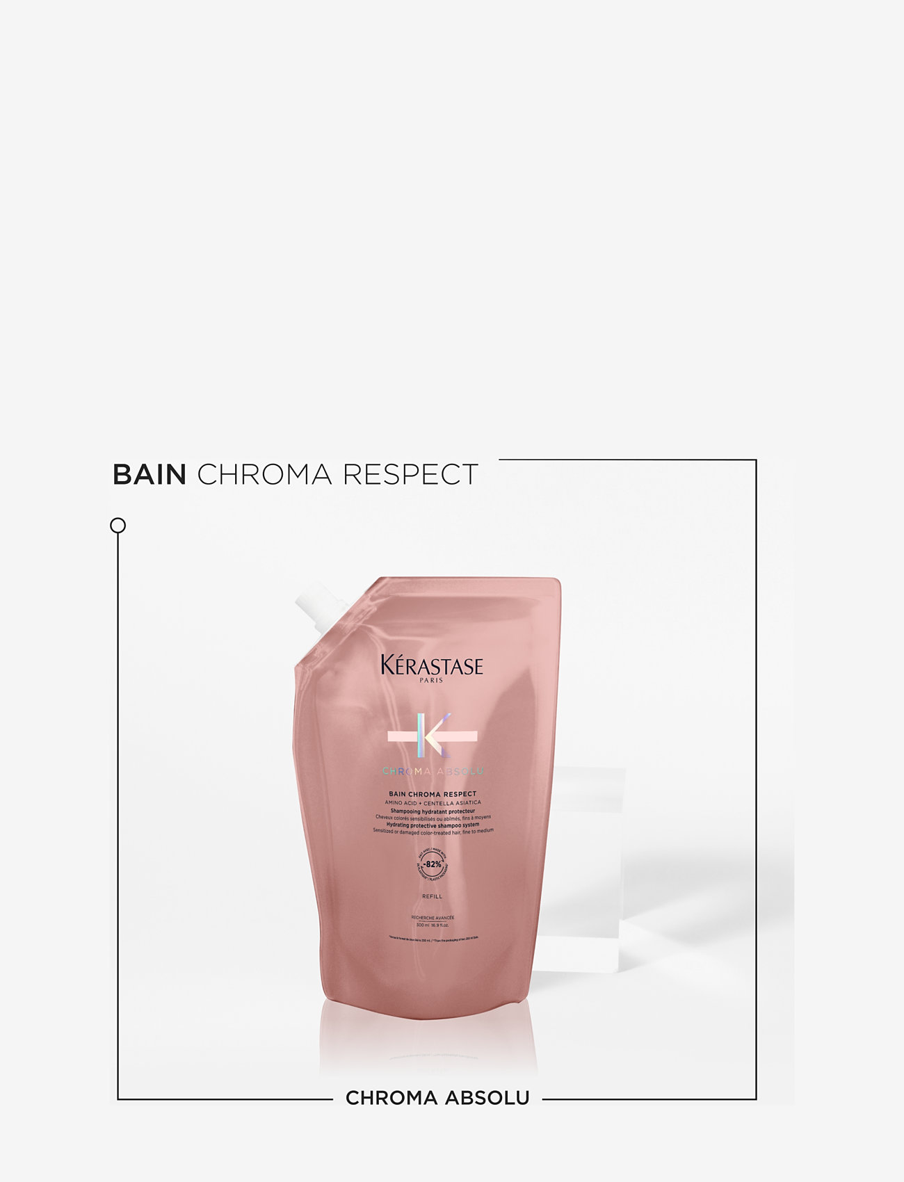 Kérastase - Kérastase Bain Chroma Respect Shampoo 500ml Refill - Áfyllingar fyrir hárvörur - clear - 2