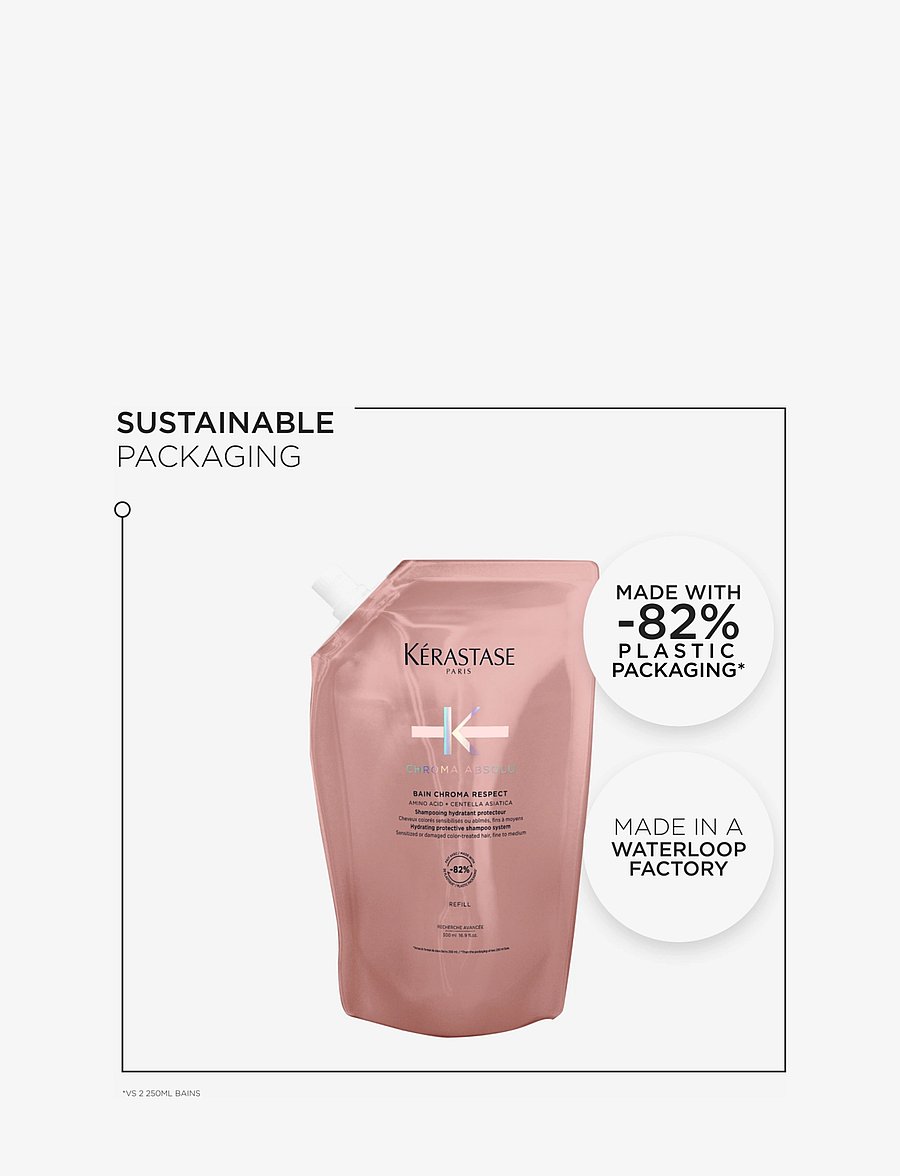 Kérastase - Kérastase Bain Chroma Respect Shampoo 500 ml Refill - hårvård refill - clear - 4