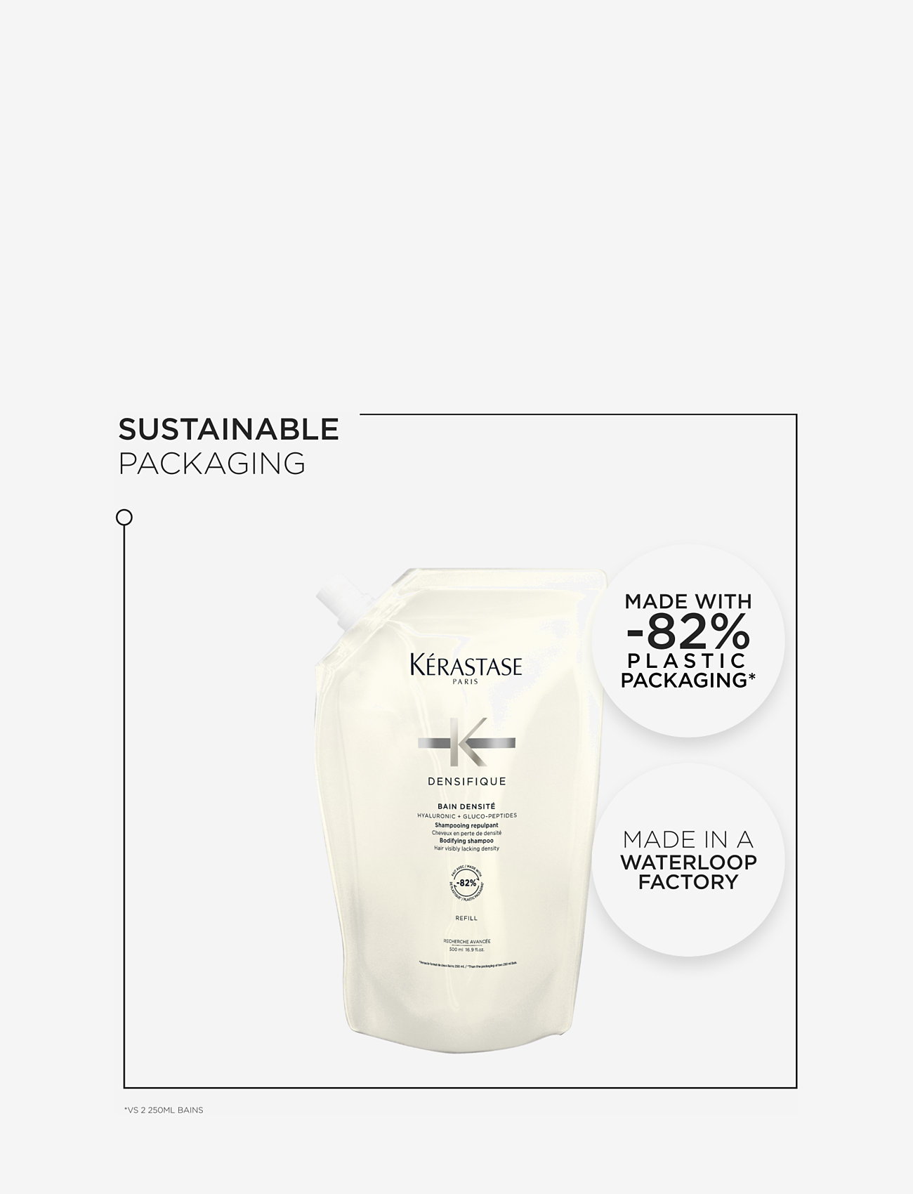 Kérastase - Kérastase Densifique Bain Densité Shampoo 500 ml Refill - hårvård refill - clear - 4